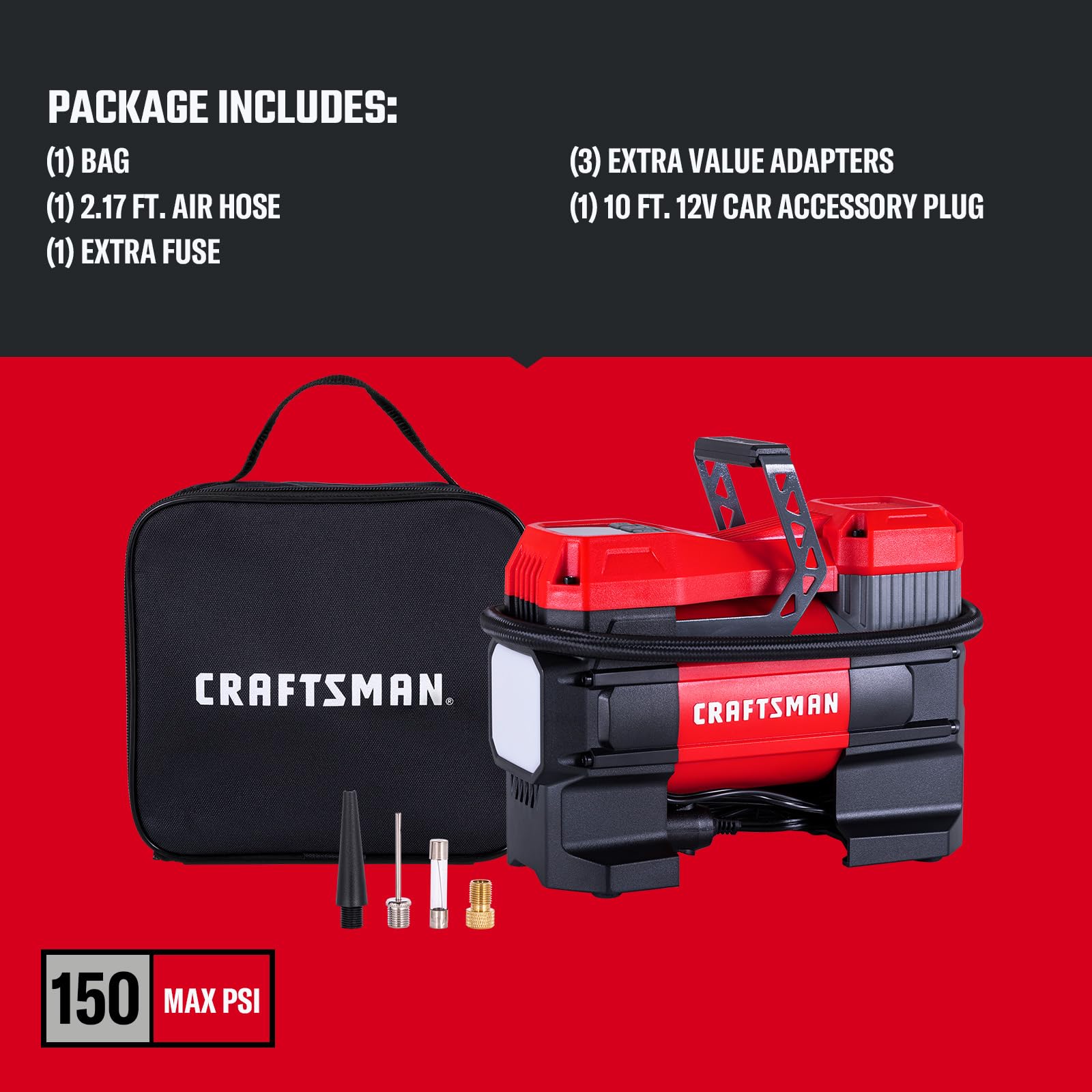 craftsman-portable-12v-tire-inflator-with-digital-gauge-and-auto-shut-off-150-ps image 8