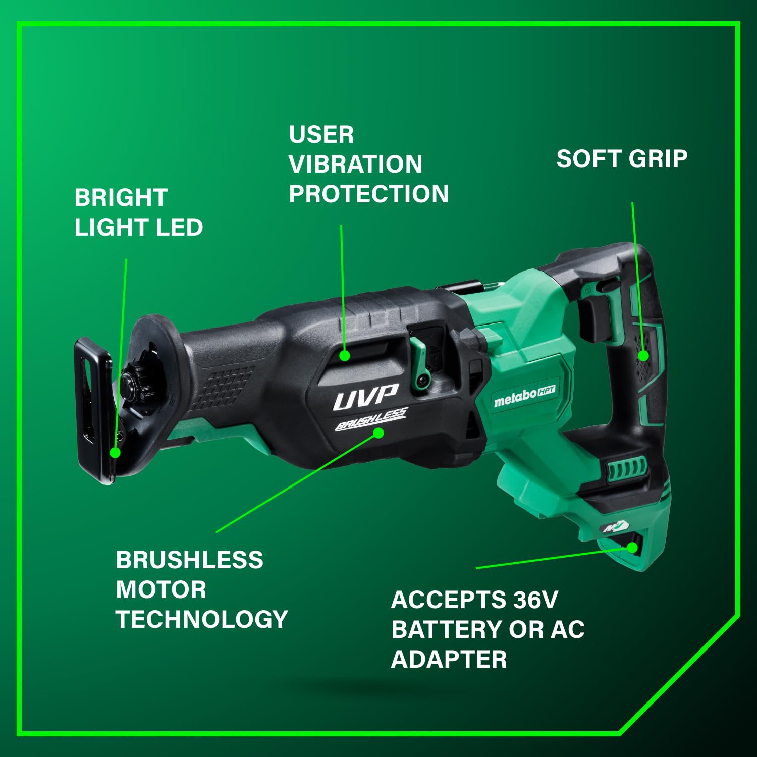 metabo-hpt-36v-cordless-reciprocating-saw-with-orbital-action-cr36daq4-bare-tool image 3