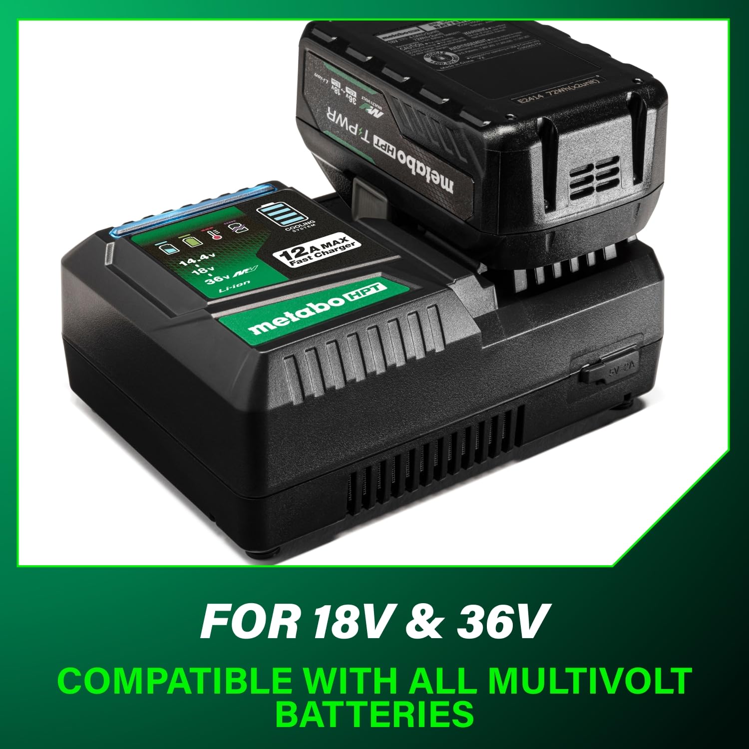 metabo-hpt-uc36ysl2-12-0a-multivolt-battery-charger-fast-charges-18v-36v-batteri image 7
