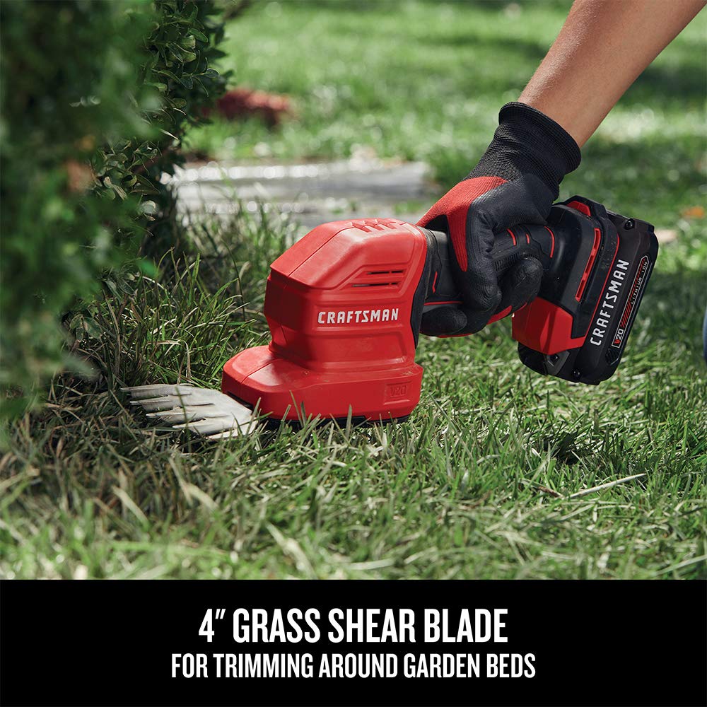 craftsman-v20-4-inch-cordless-grass-trimmer-and-8-inch-mini-hedge-trimmer-2-in-1 image 5