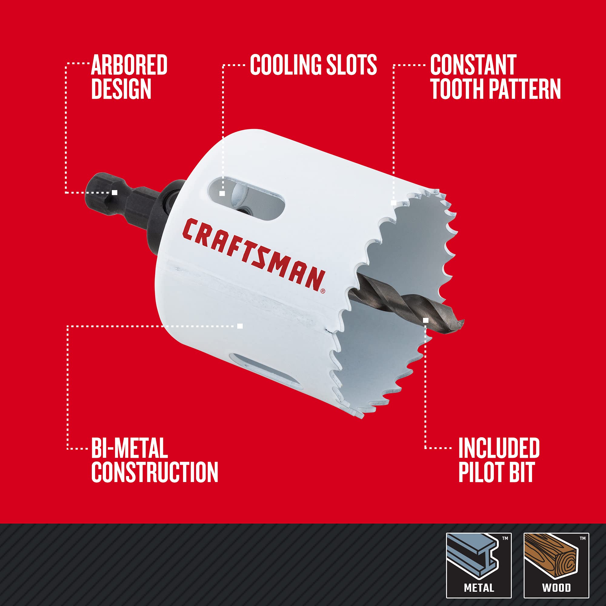 craftsman-bi-metal-hole-saw-kit-7-piece-set-cmah1set7-sizes-1-to-2-1-2-with-arbo image 3
