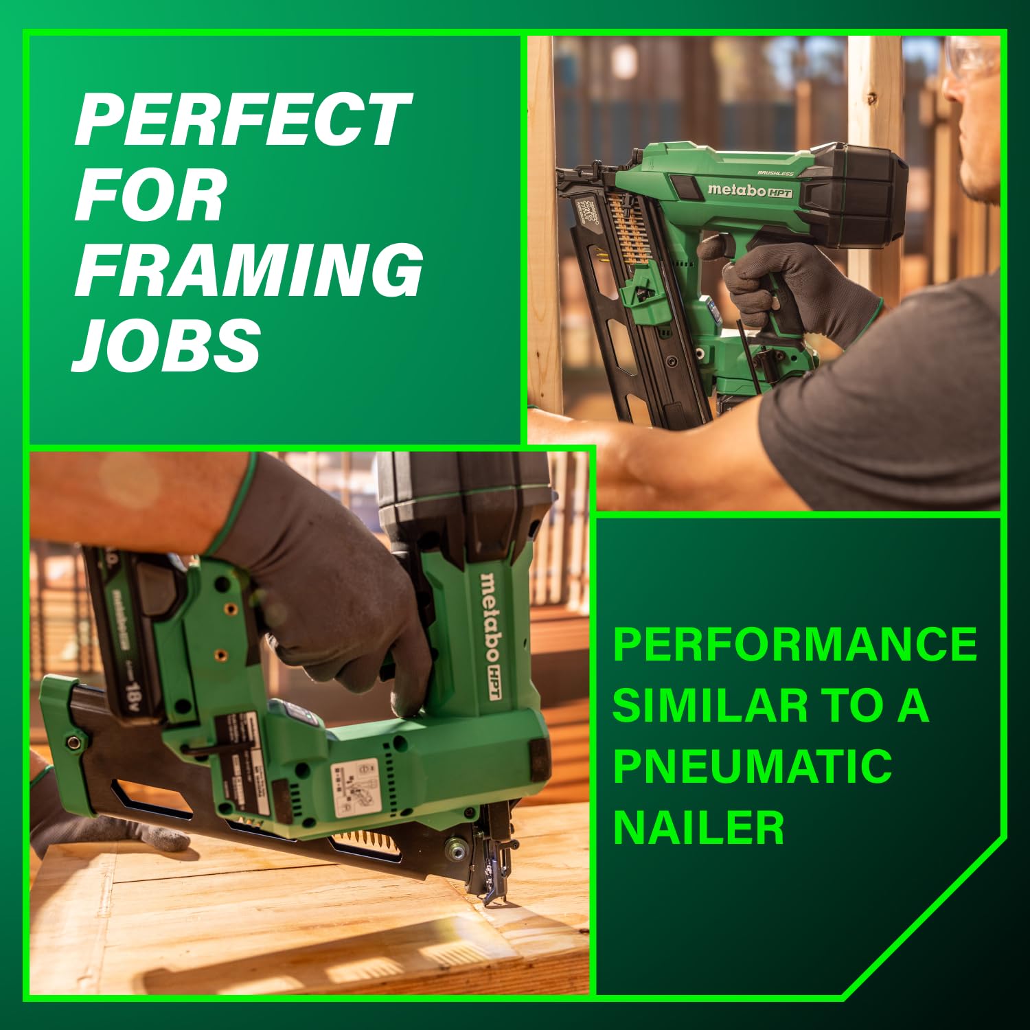 metabo-hpt-18v-multivolt-cordless-21-framing-nailer-kit-nr1890dra-with-4-0ah-bat image 4