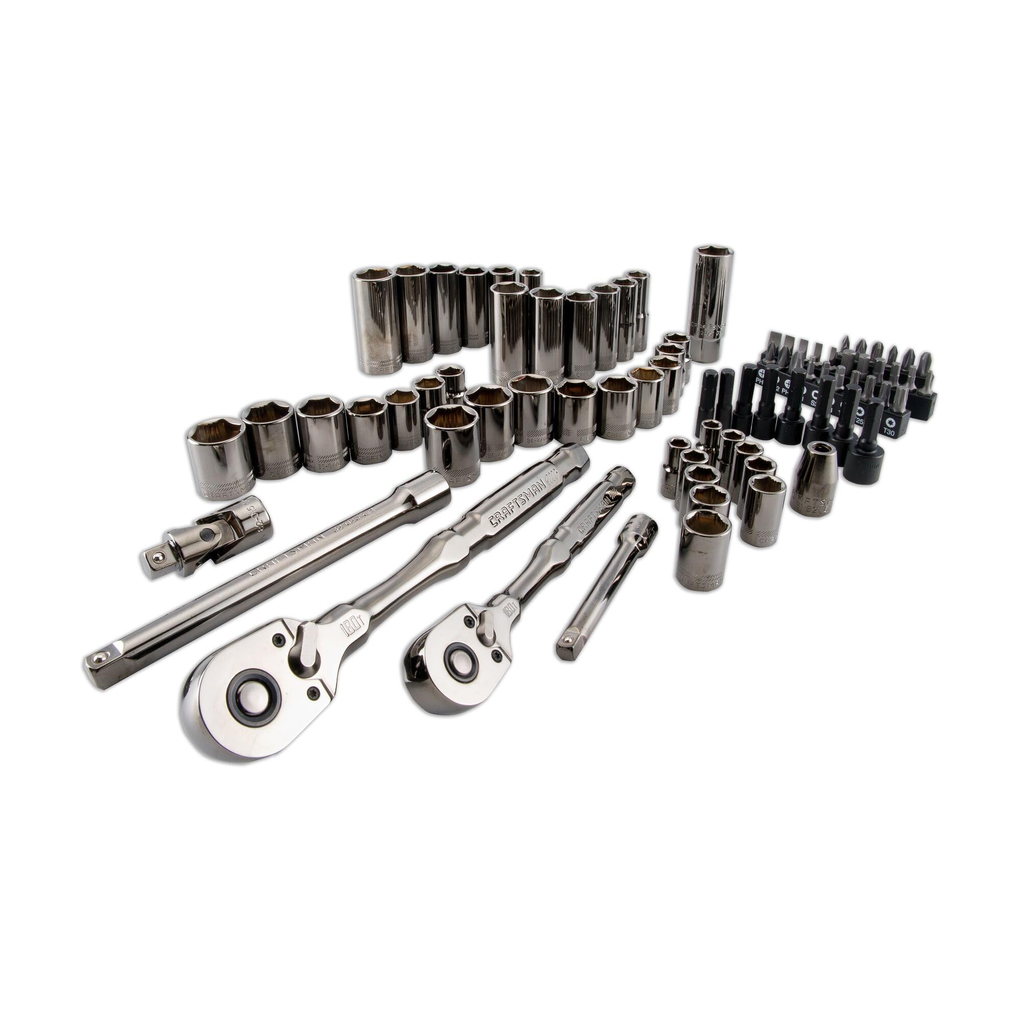 craftsman-overdrive-80-piece-gunmetal-chrome-mechanics-tool-set-with-hard-case-c image 5