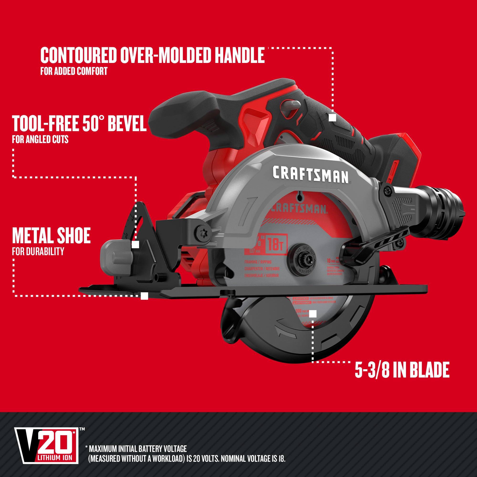 craftsman-v20-cordless-6-tool-combo-kit-cmck601d2-with-two-2-0-ah-batteries-and- image 7