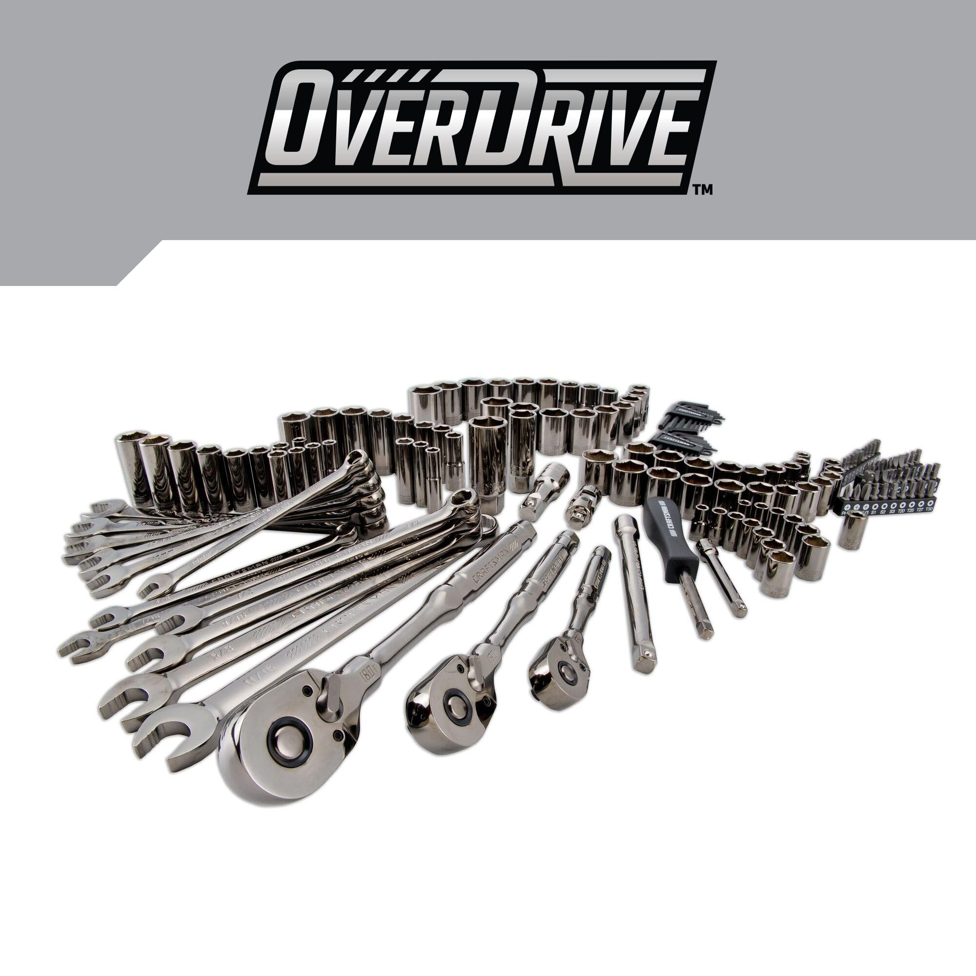 craftsman-overdrive-154-piece-gunmetal-chrome-mechanics-tool-set-standard-sae-me image 2