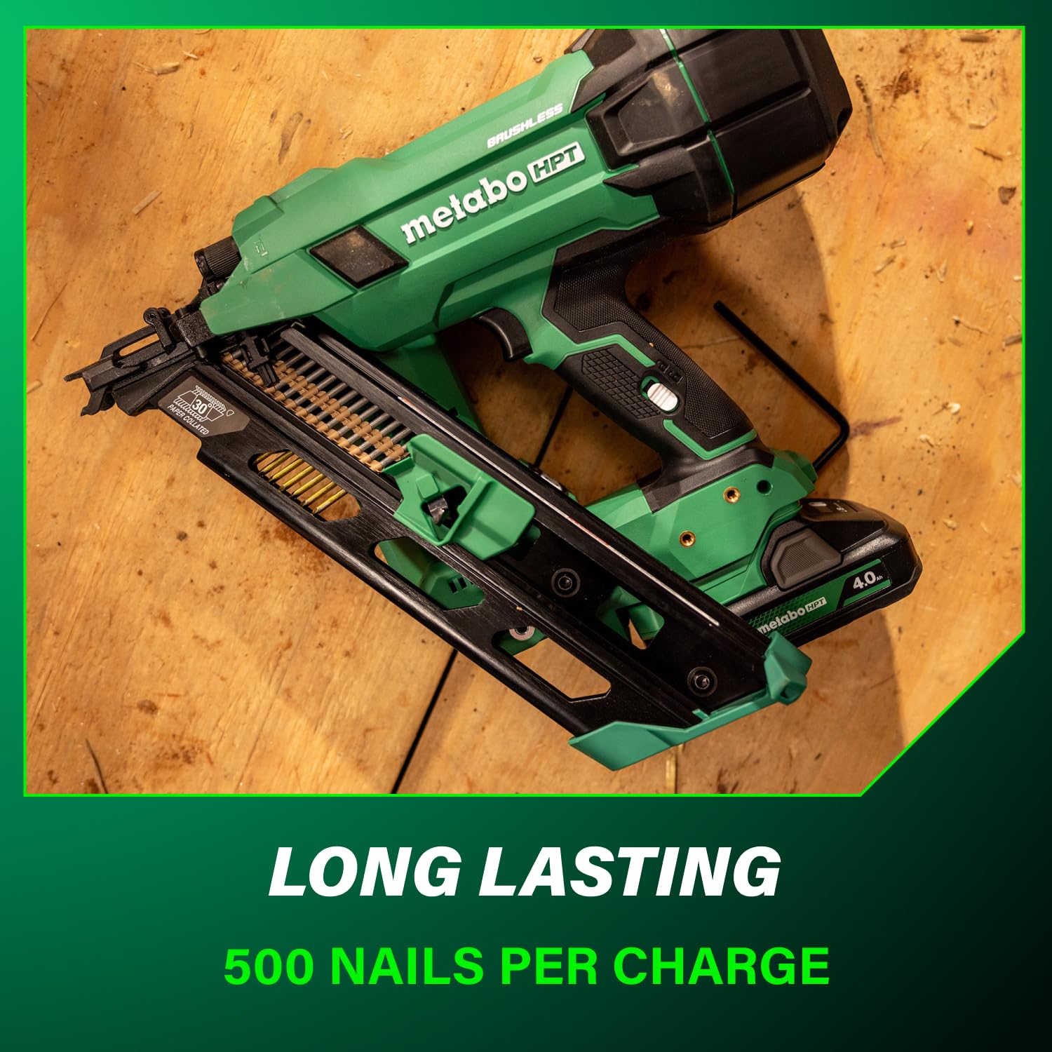 metabo-hpt-nr1890dca-30-paper-tape-framing-nailer-kit-18v-multivolt-3-1-2-nails- image 7