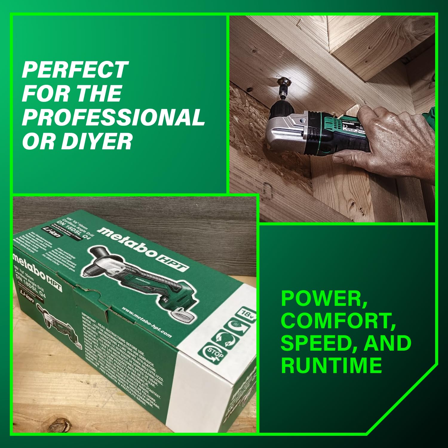 metabo-hpt-18v-3-8-right-angle-drill-dn18dslq4-keyless-chuck-paddle-switch-varia image 5