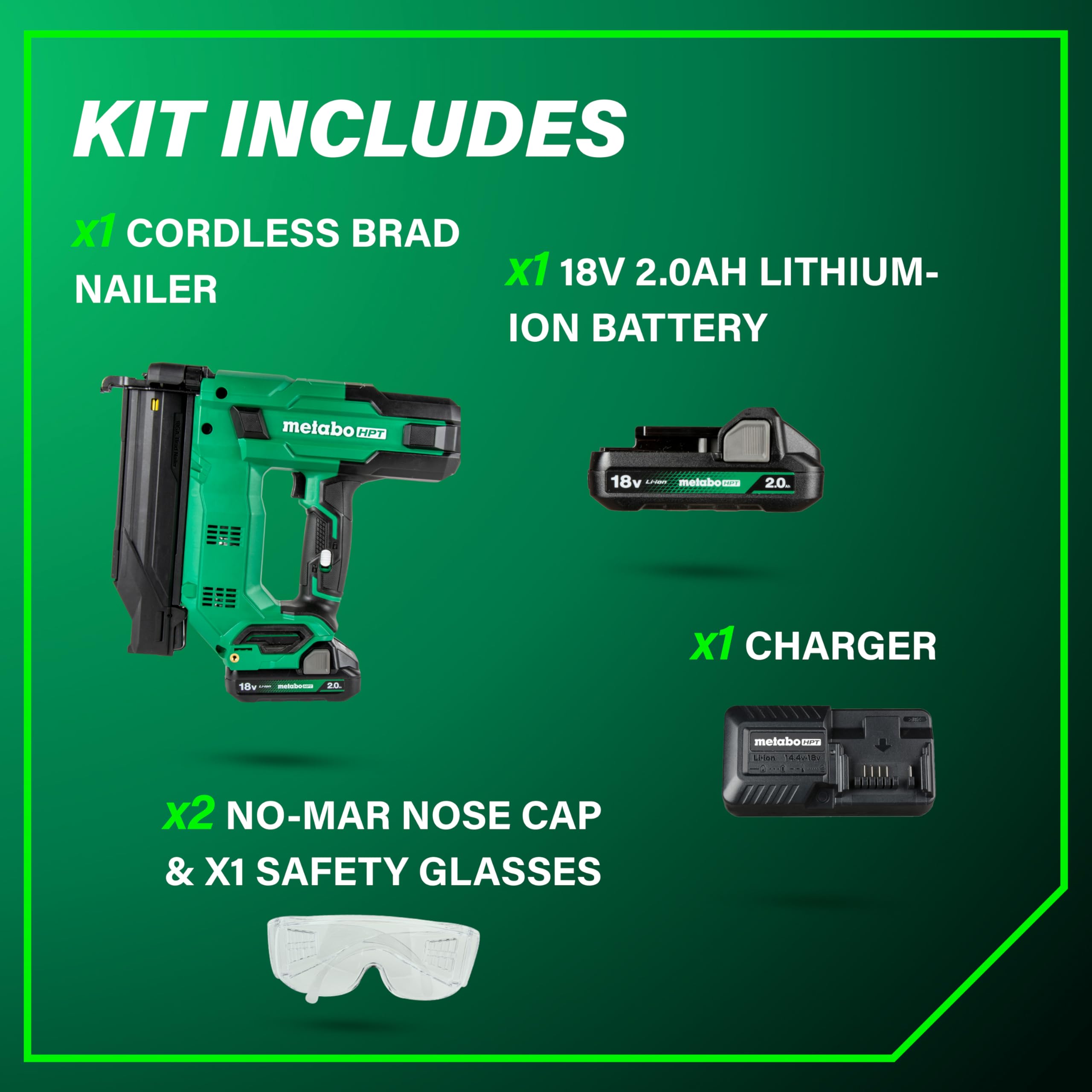 metabo-hpt-18v-cordless-brad-nailer-kit-nt1850dg-with-2-0ah-battery image 5