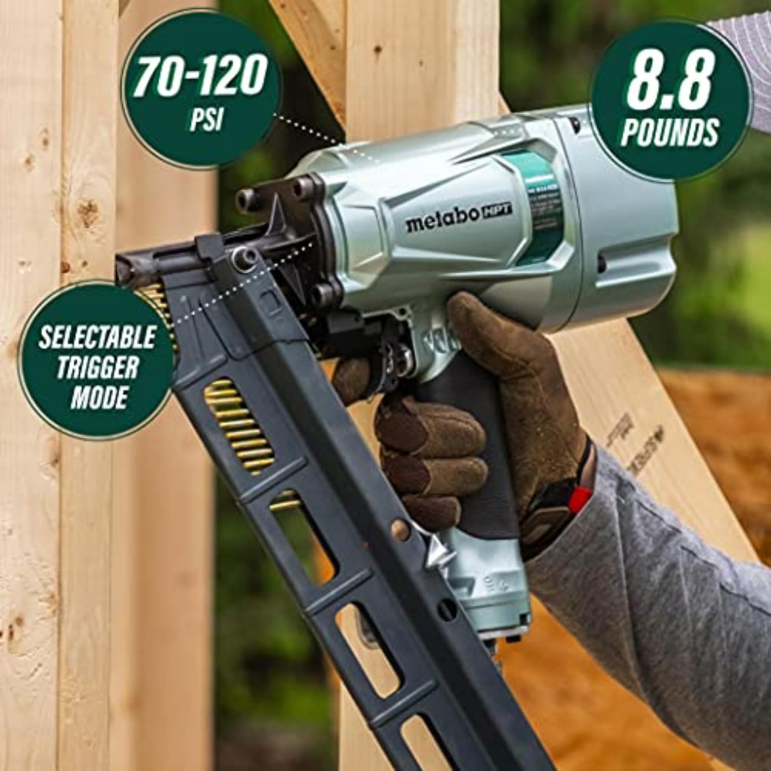 metabo-hpt-nr83a5-s-21-full-round-head-framing-nailer-pneumatic-plastic-collated image 2