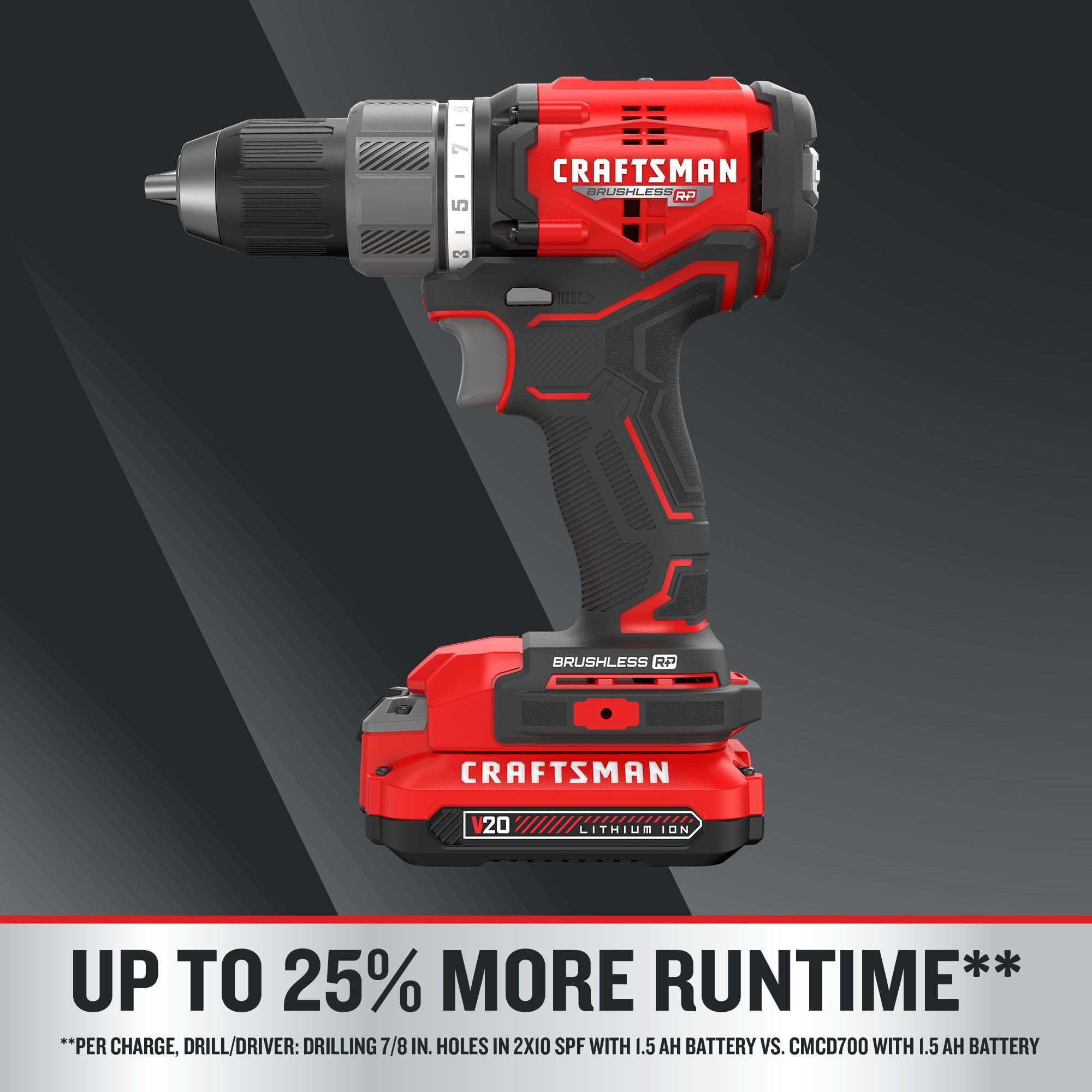 craftsman-cmcd713c1-v20-1-2-inch-brushless-cordless-drill-driver-kit-with-1-batt image 3