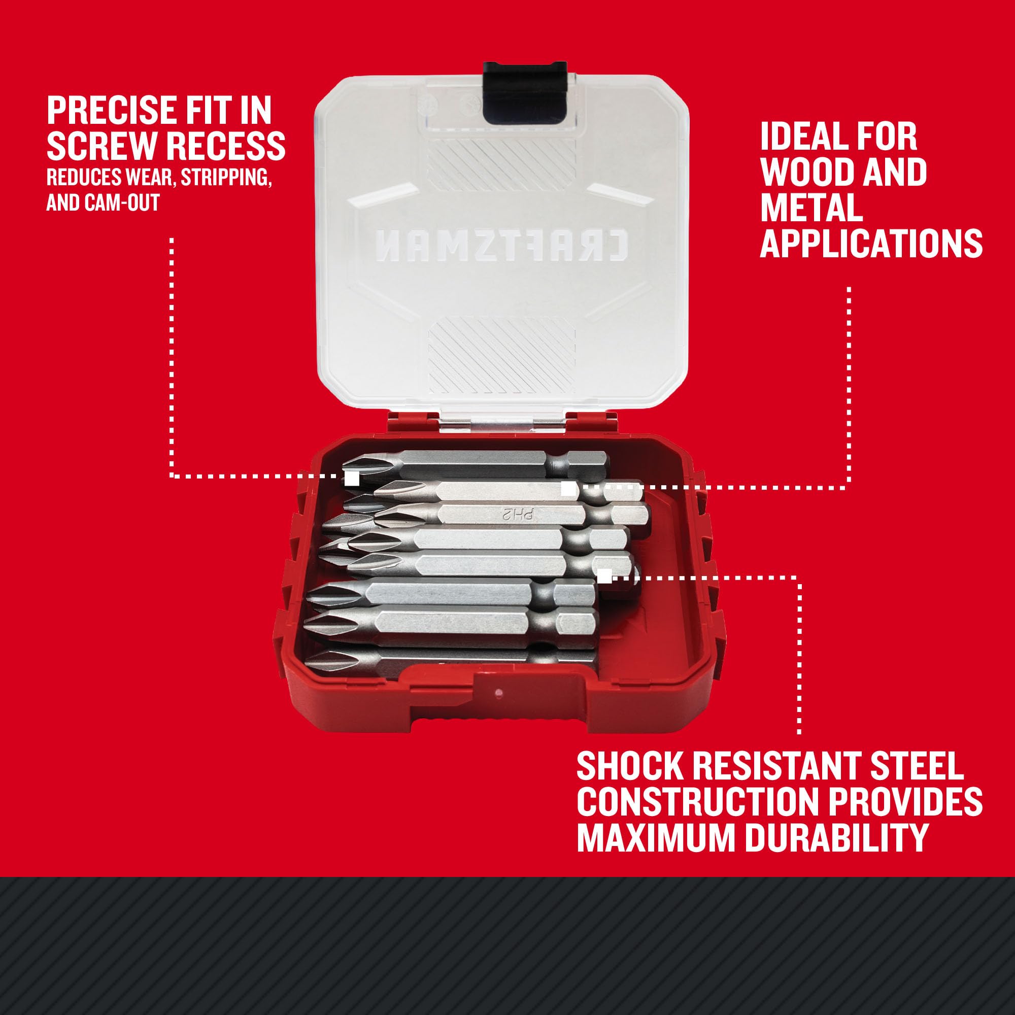 craftsman-phillips-screwdriver-bit-set-2-inch-15-piece-phillips-2-cmaf122ph215 image 3