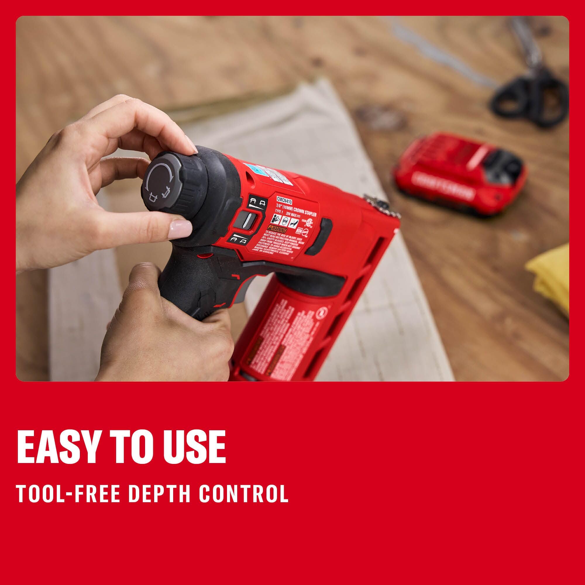 craftsman-v20-3-8-inch-crown-stapler-battery-powered-tool-only-cmcn410b image 4