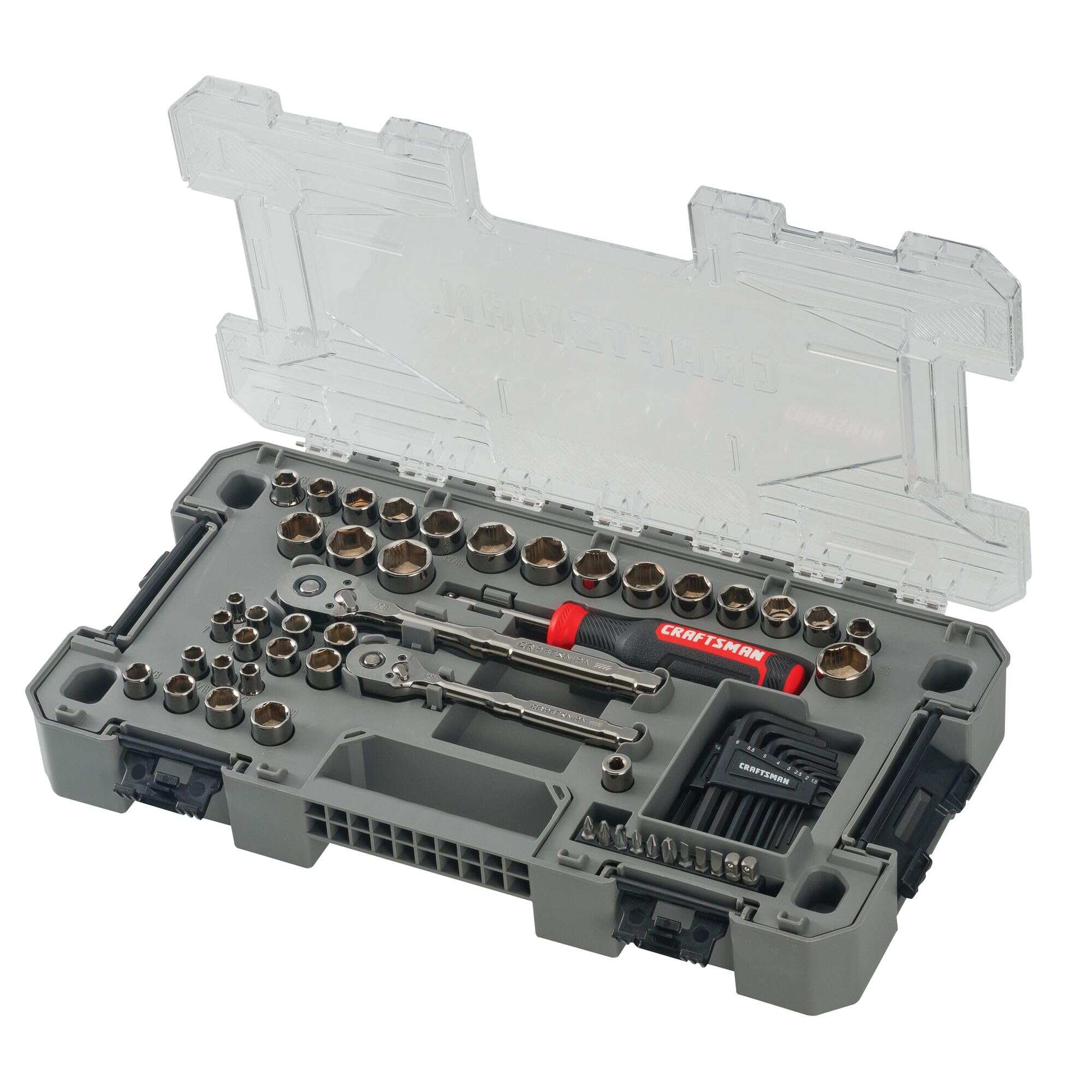 craftsman-overdrive-64-piece-gunmetal-chrome-mechanics-tool-set-standard-sae-met image 6