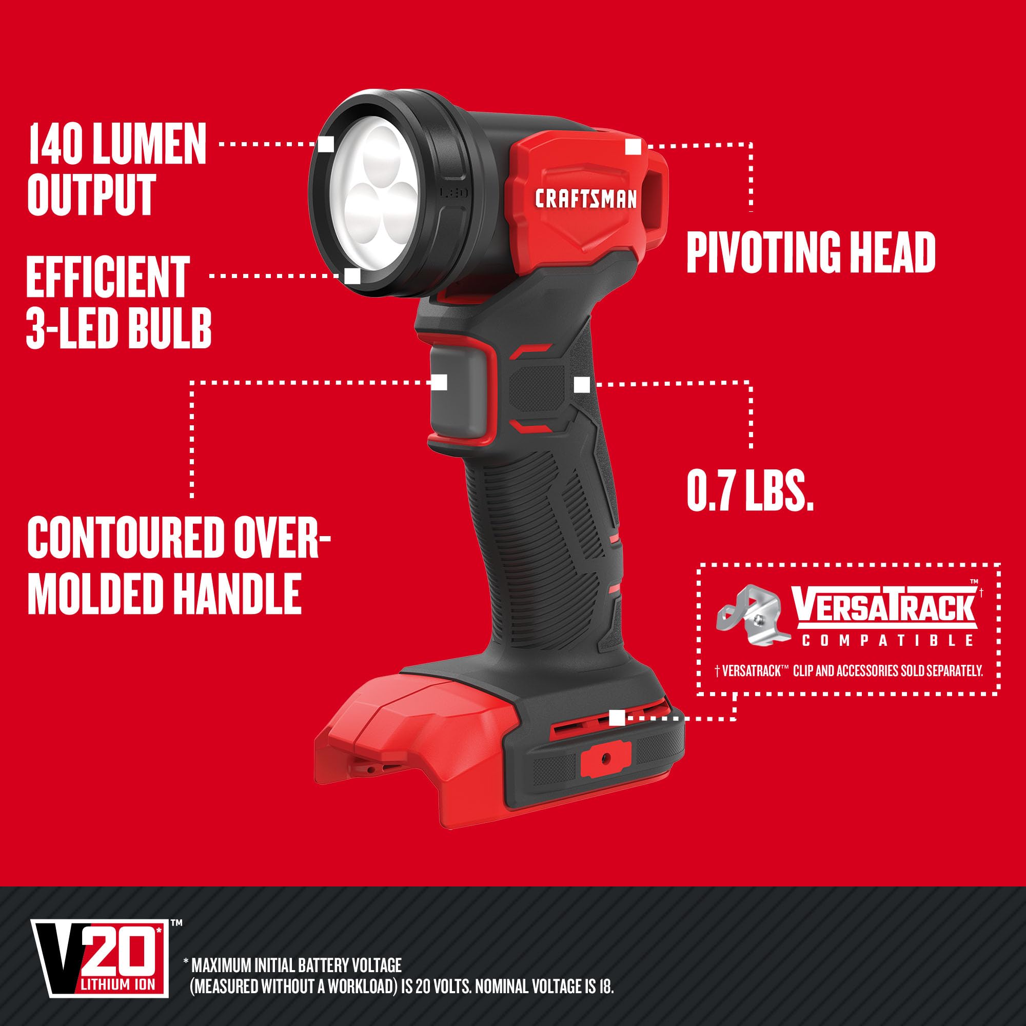 craftsman-v20-cordless-6-tool-combo-kit-cmck601d2-with-two-2-0-ah-batteries-and- image 8