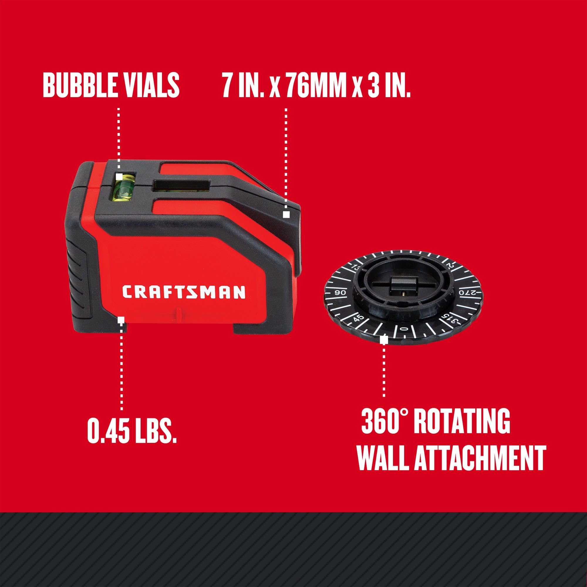 craftsman-cmht77634-15-foot-wall-mount-laser-level-with-integrated-stud-sensor image 3