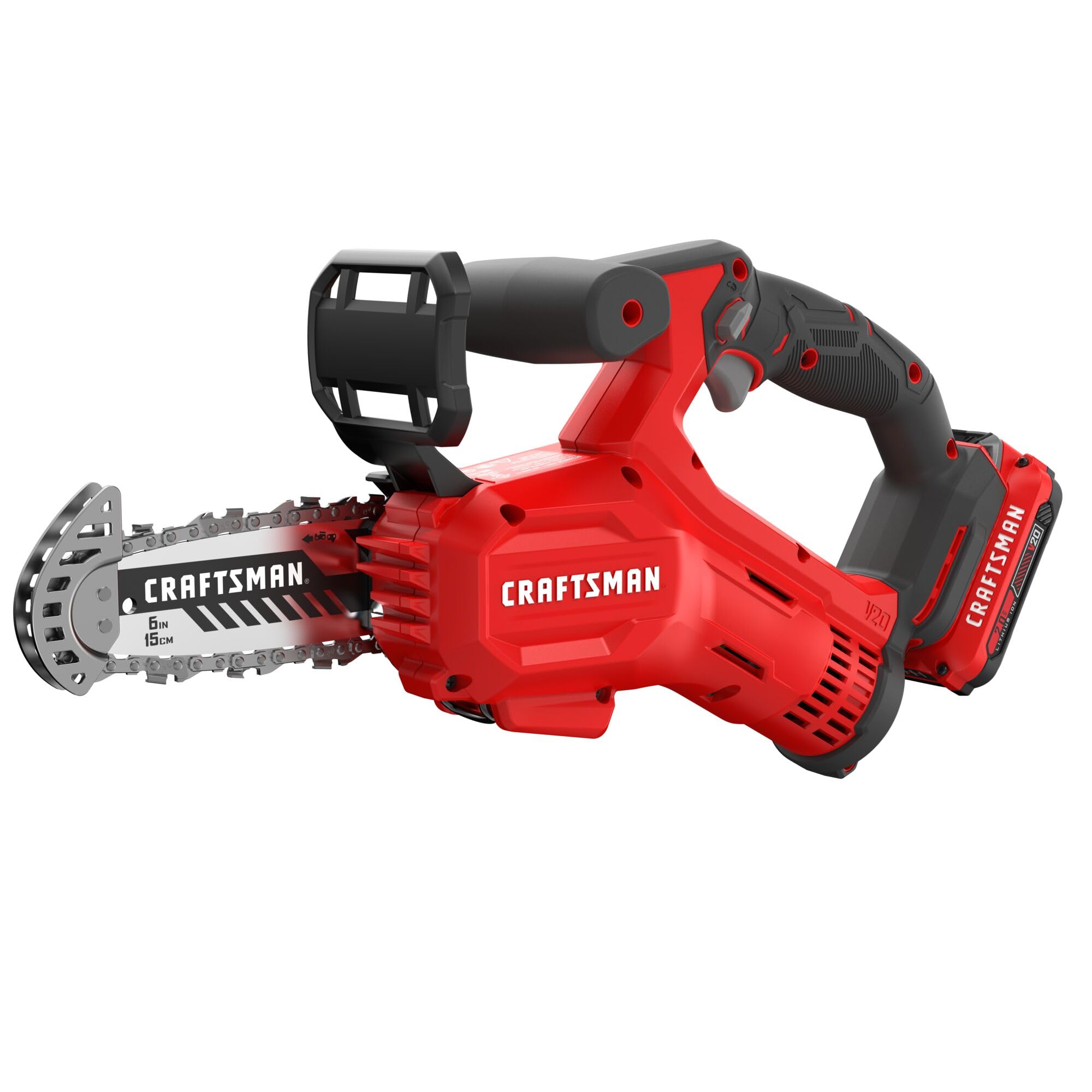craftsman-v20-cmccs320d1-6-mini-cordless-chainsaw-kit-with-2ah-battery-charger image 7