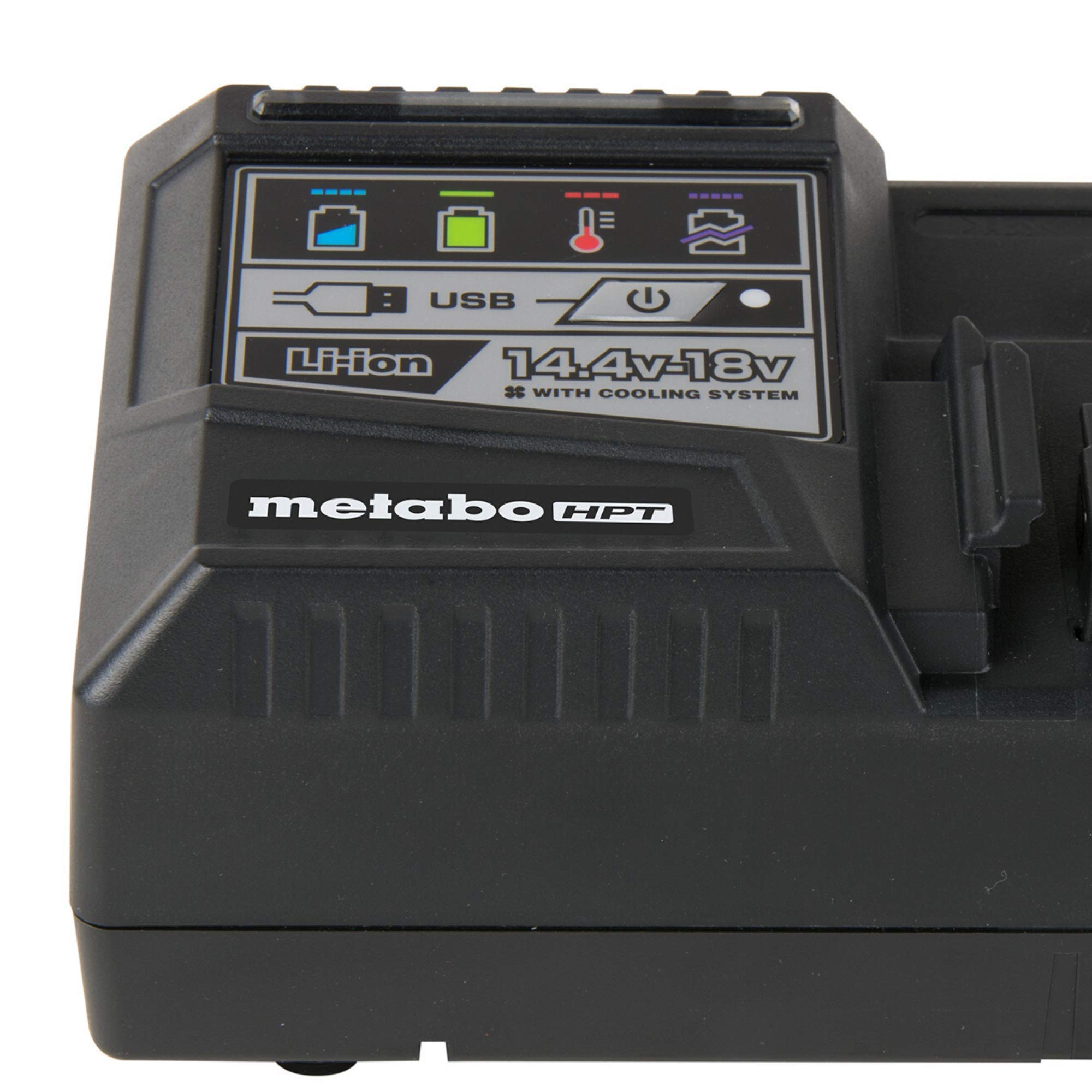 metabo-hpt-uc18ysl3m-rapid-battery-charger-for-18v-36v-slide-lithium-ion-batteri image 3