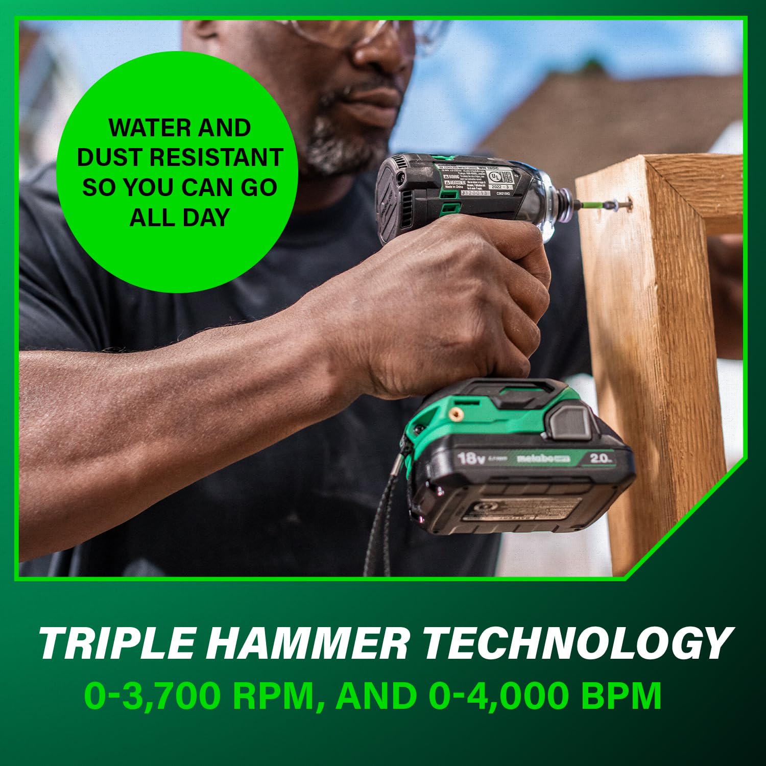 metabo-hpt-18v-cordless-triple-hammer-impact-driver-kit-wh18dc-with-2-batteries- image 7
