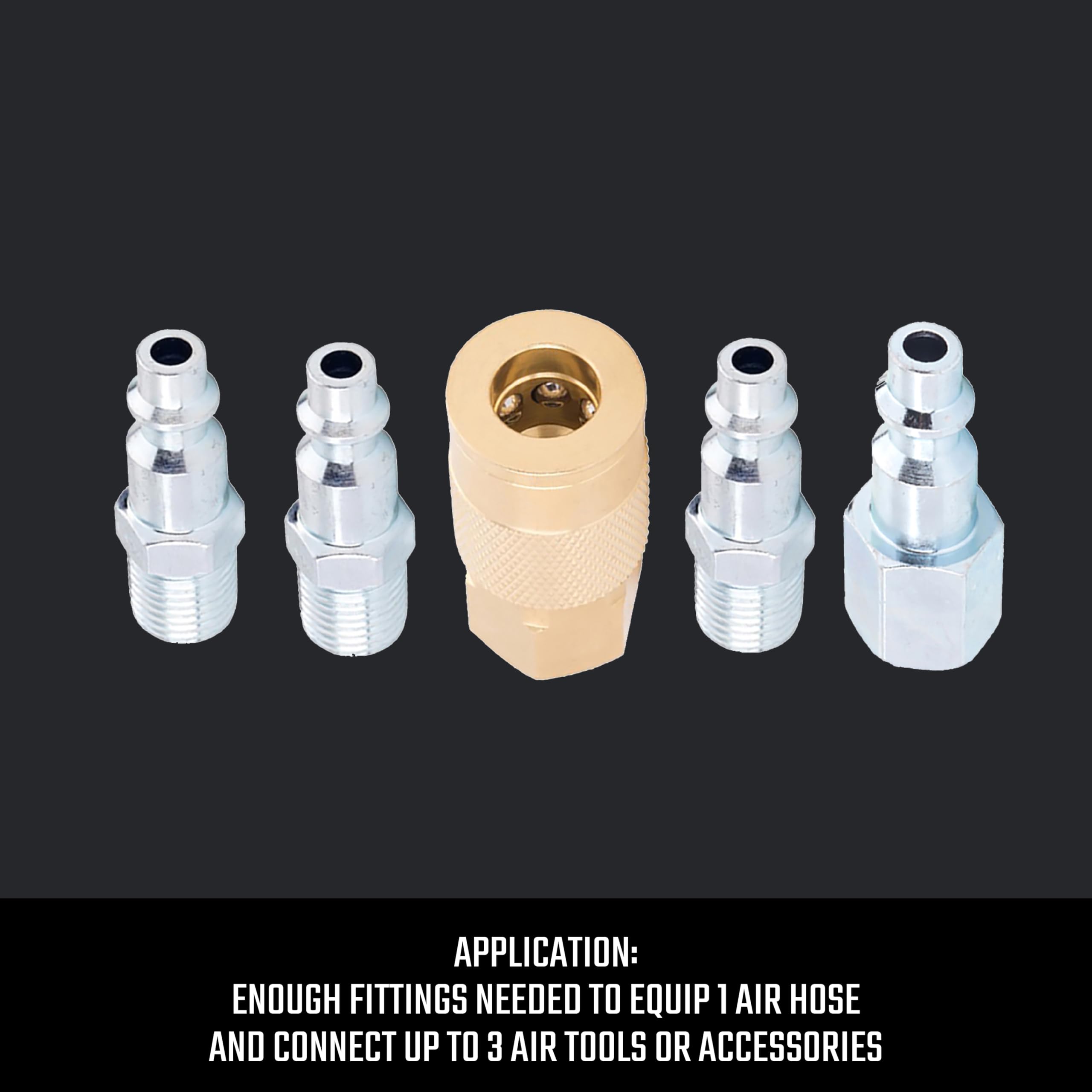 craftsman-5-pc-npt-coupler-plug-kit-industrial-quick-connect-steel-and-brass-1-4 image 4
