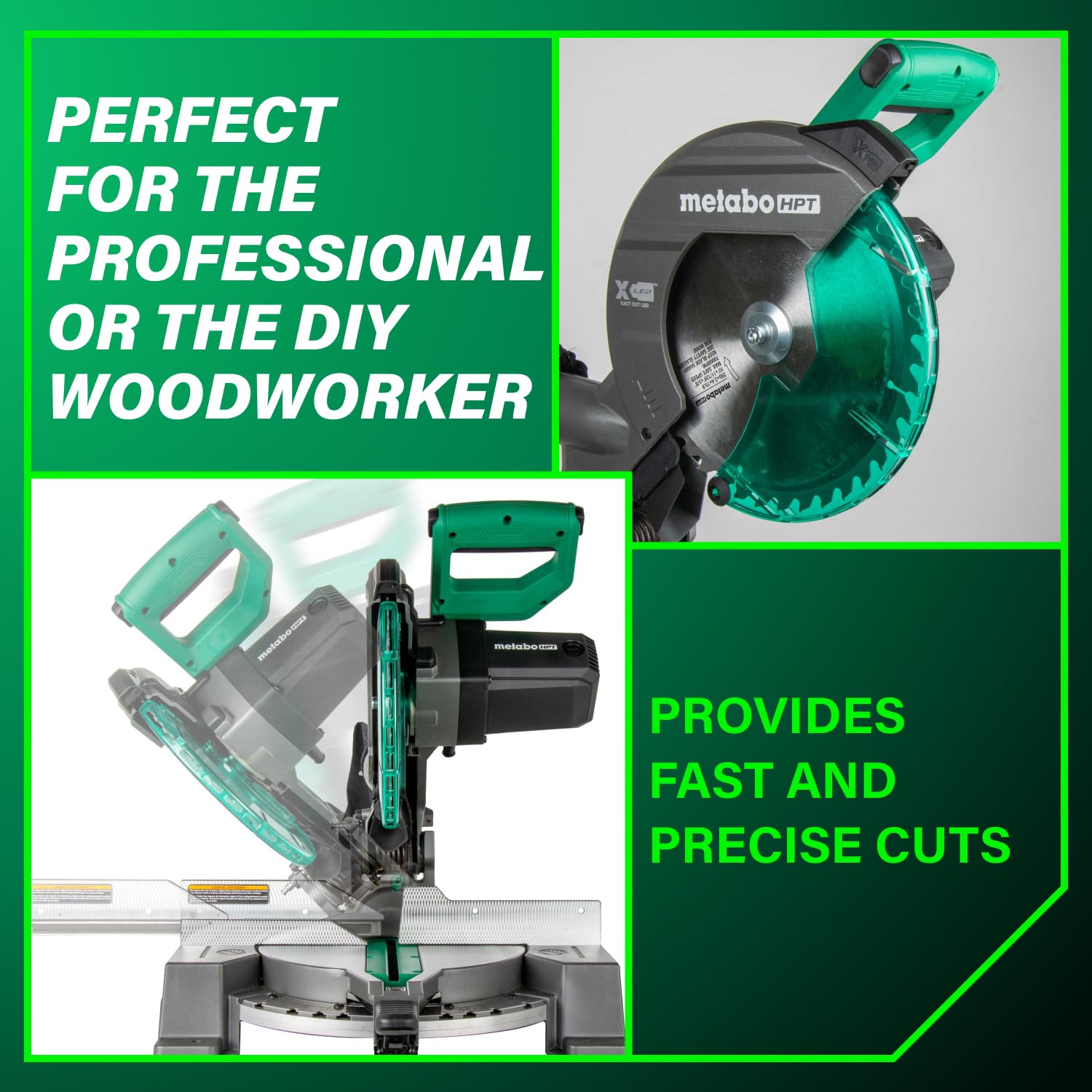 metabo-hpt-c10fcg2-10-inch-single-bevel-compound-miter-saw-15-amp-5-000-rpm-ligh image 3