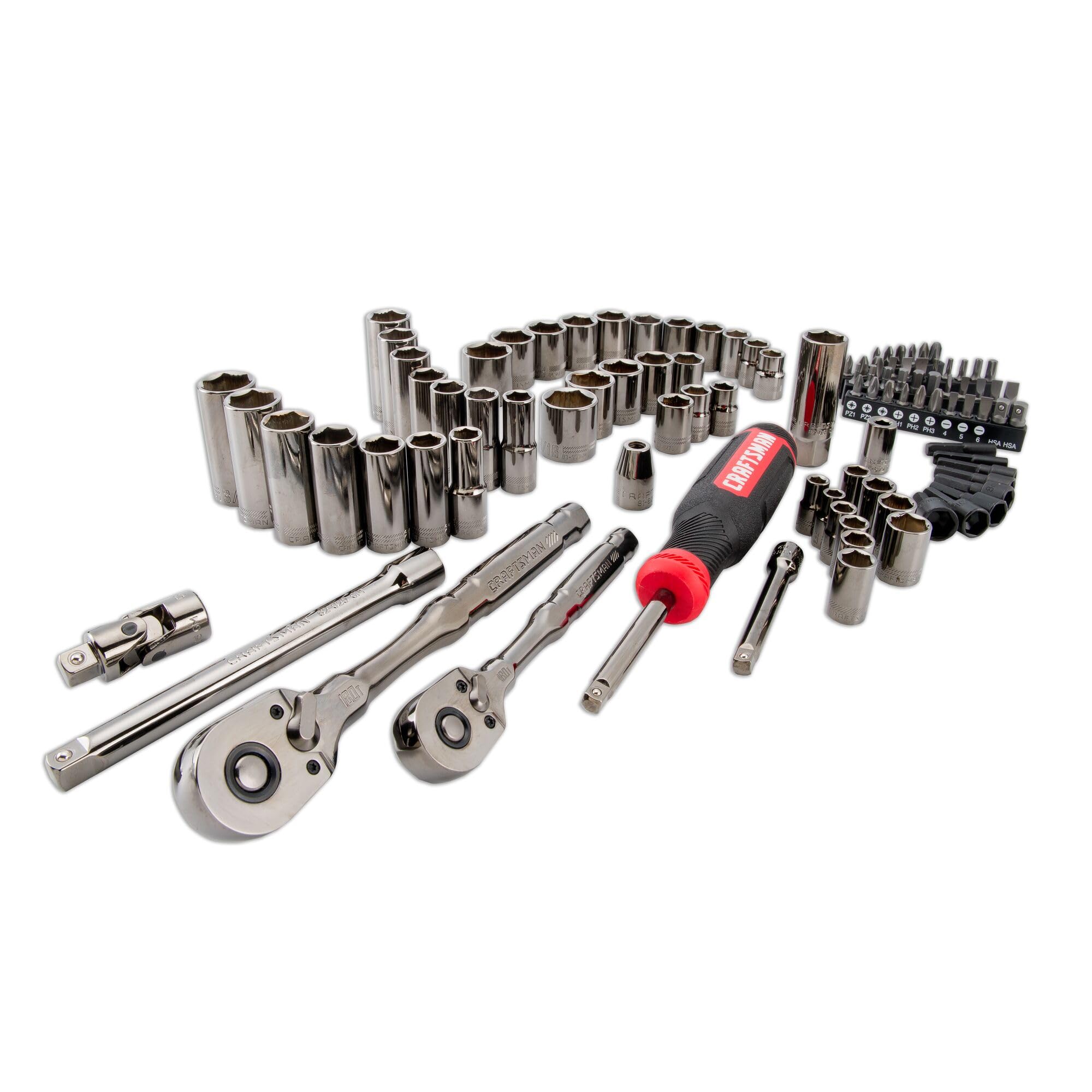 craftsman-overdrive-99-piece-gunmetal-chrome-mechanics-tool-set-sae-metric-socke image 5