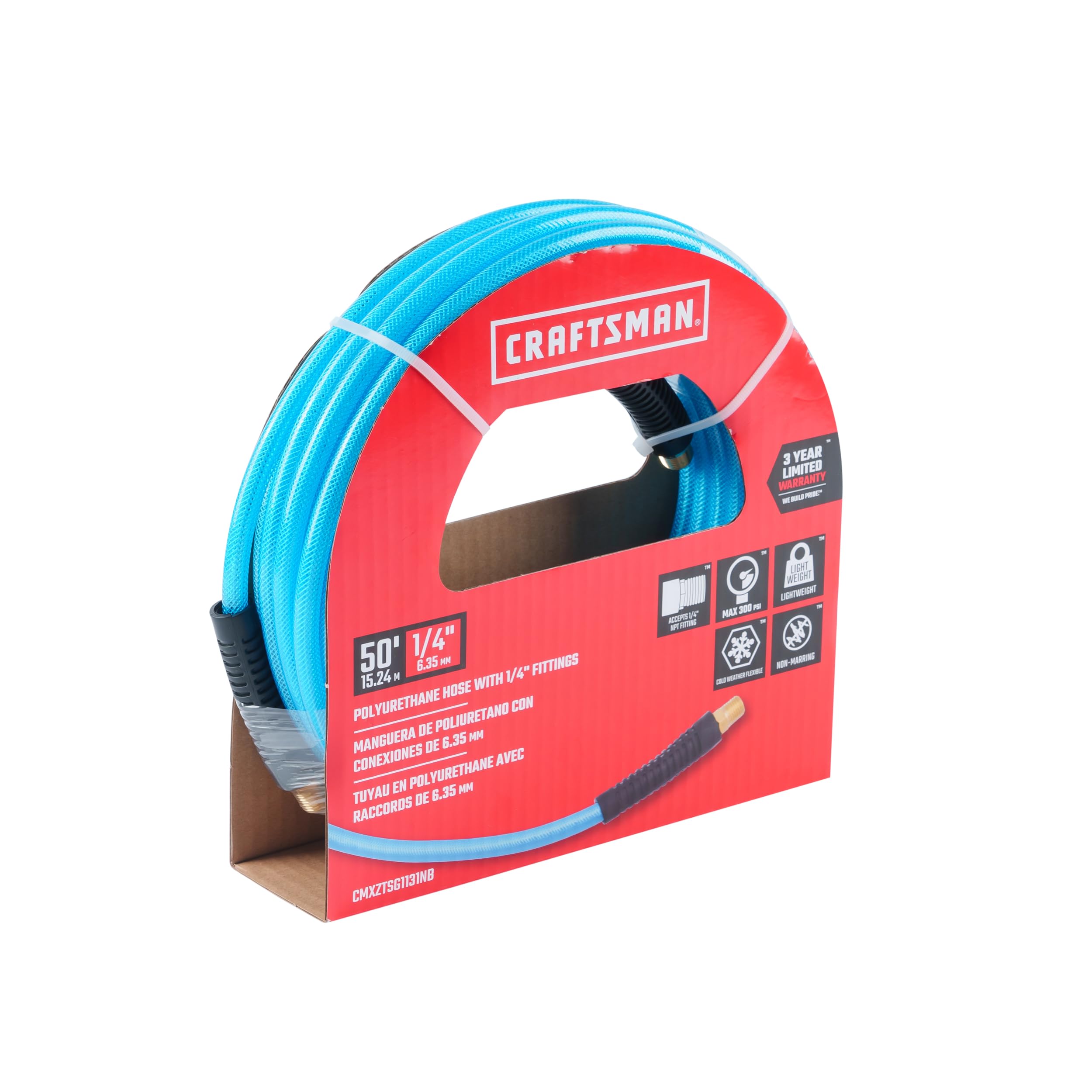 craftsman-1-4-in-x-50-ft-polyurethane-air-hose-300-psi-kink-resistant-lightweigh image 7