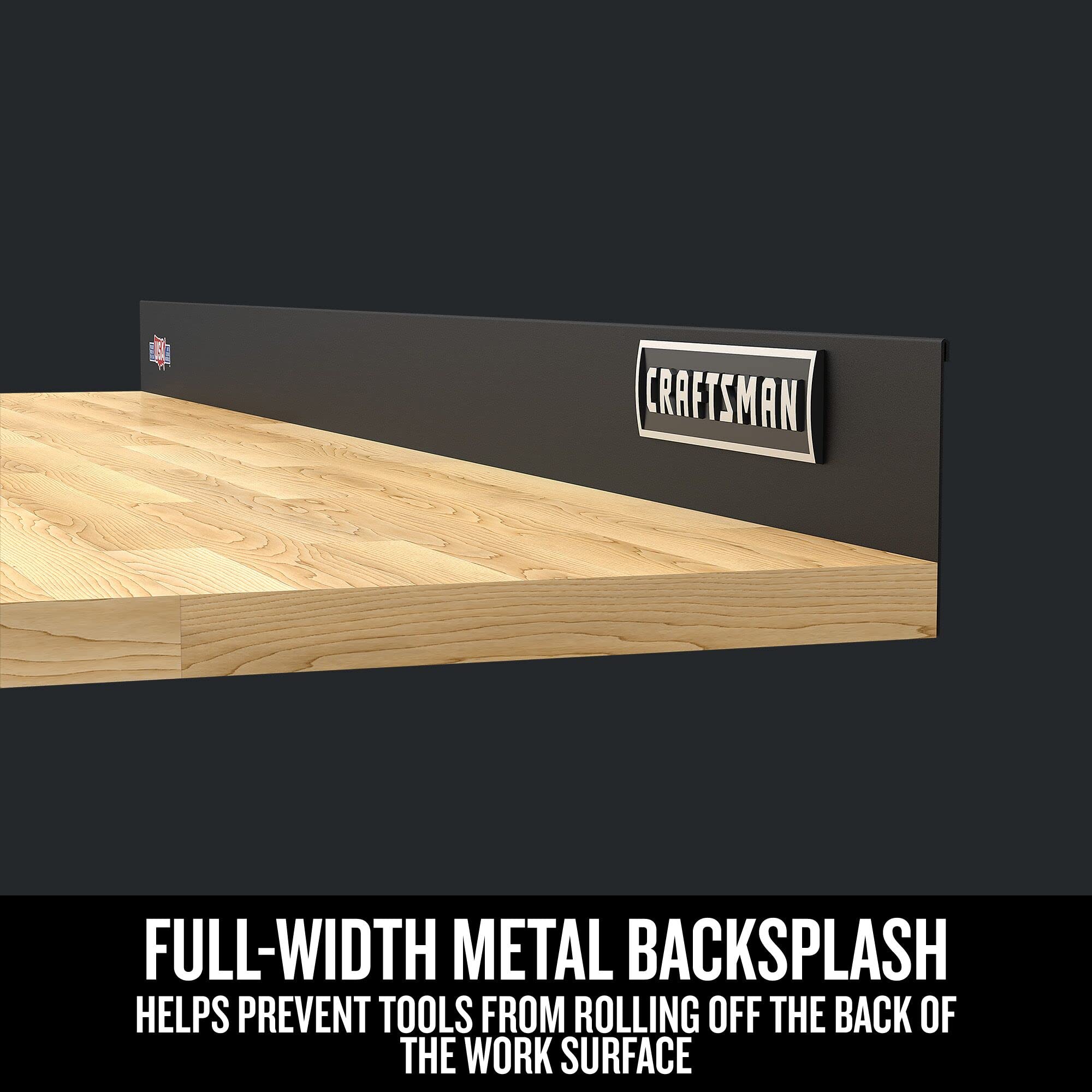 craftsman-wood-top-work-surface-with-steel-backsplash-cmst25302bk image 8