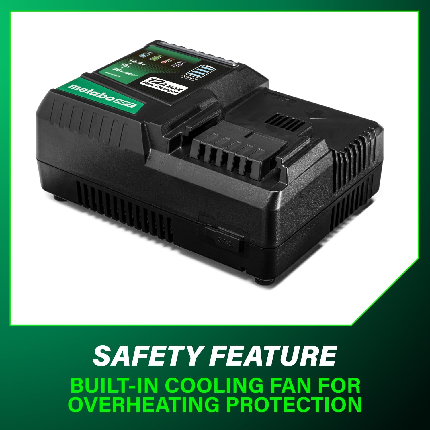 metabo-hpt-uc36ysl2-12-0a-multivolt-battery-charger-fast-charges-18v-36v-batteri image 5