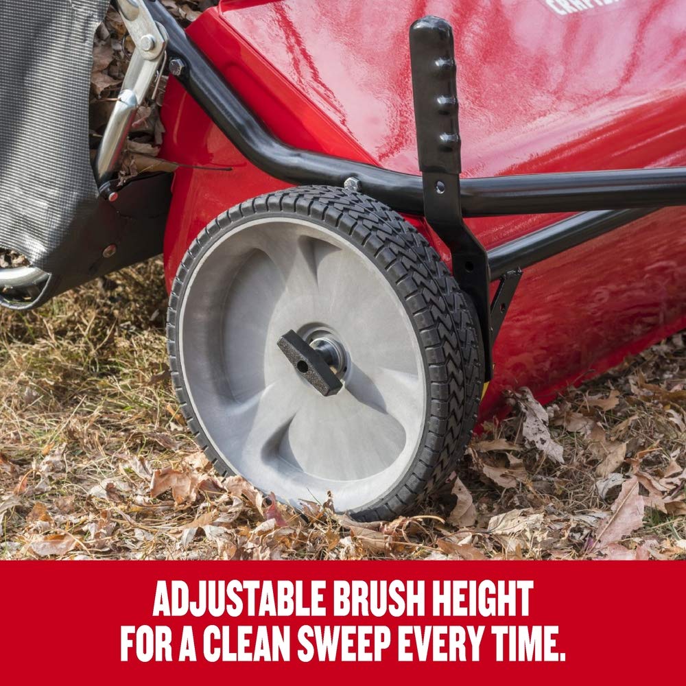 craftsman-42-inch-hi-speed-tow-lawn-sweeper-cmxgzbf7124266-with-22-cu-ft-hopper image 7