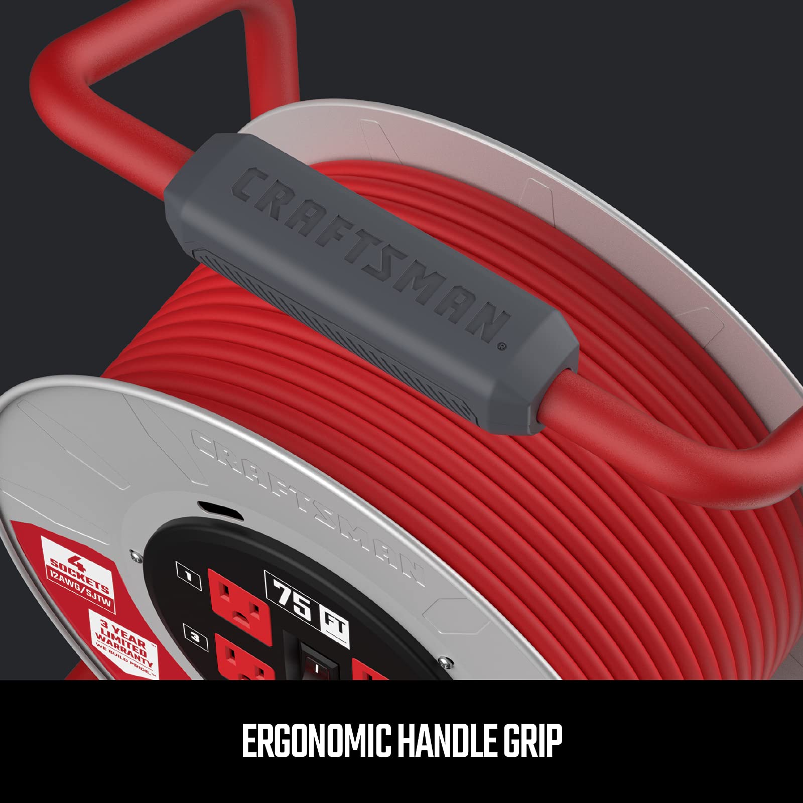 craftsman-75-ft-contractor-retractable-extension-cord-reel-with-4-outlets-12awg- image 5