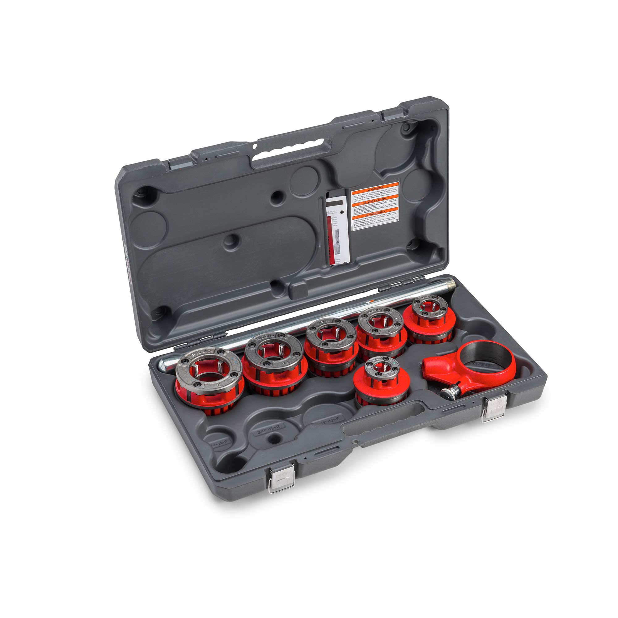 ridgid-36475-model-12-r-exposed-ratchet-pipe-threader-set-1-2-inch-to-2-inch-npt image 2