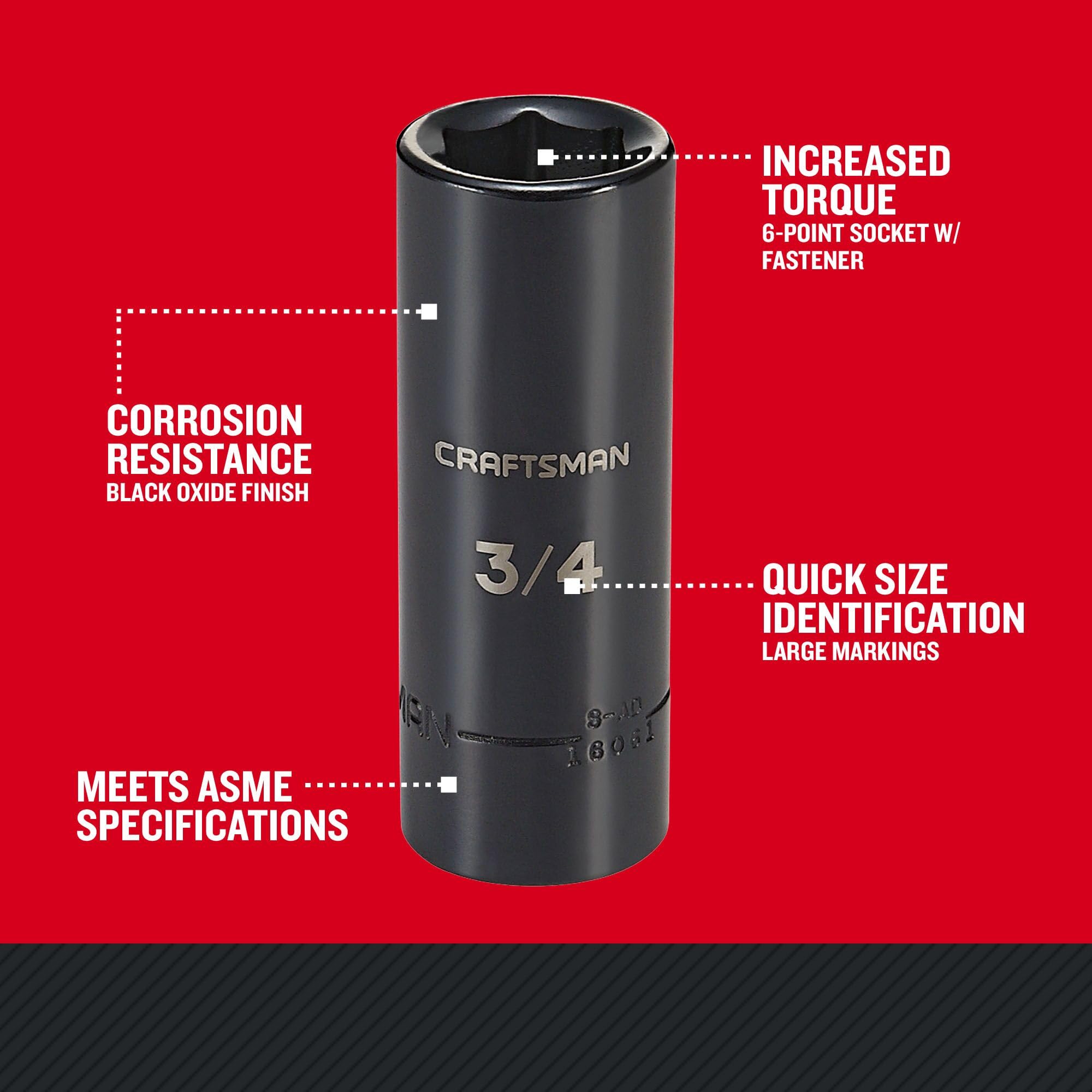 craftsman-deep-impact-socket-sae-1-2-inch-drive-3-4-inch-cmmt16061 image 5