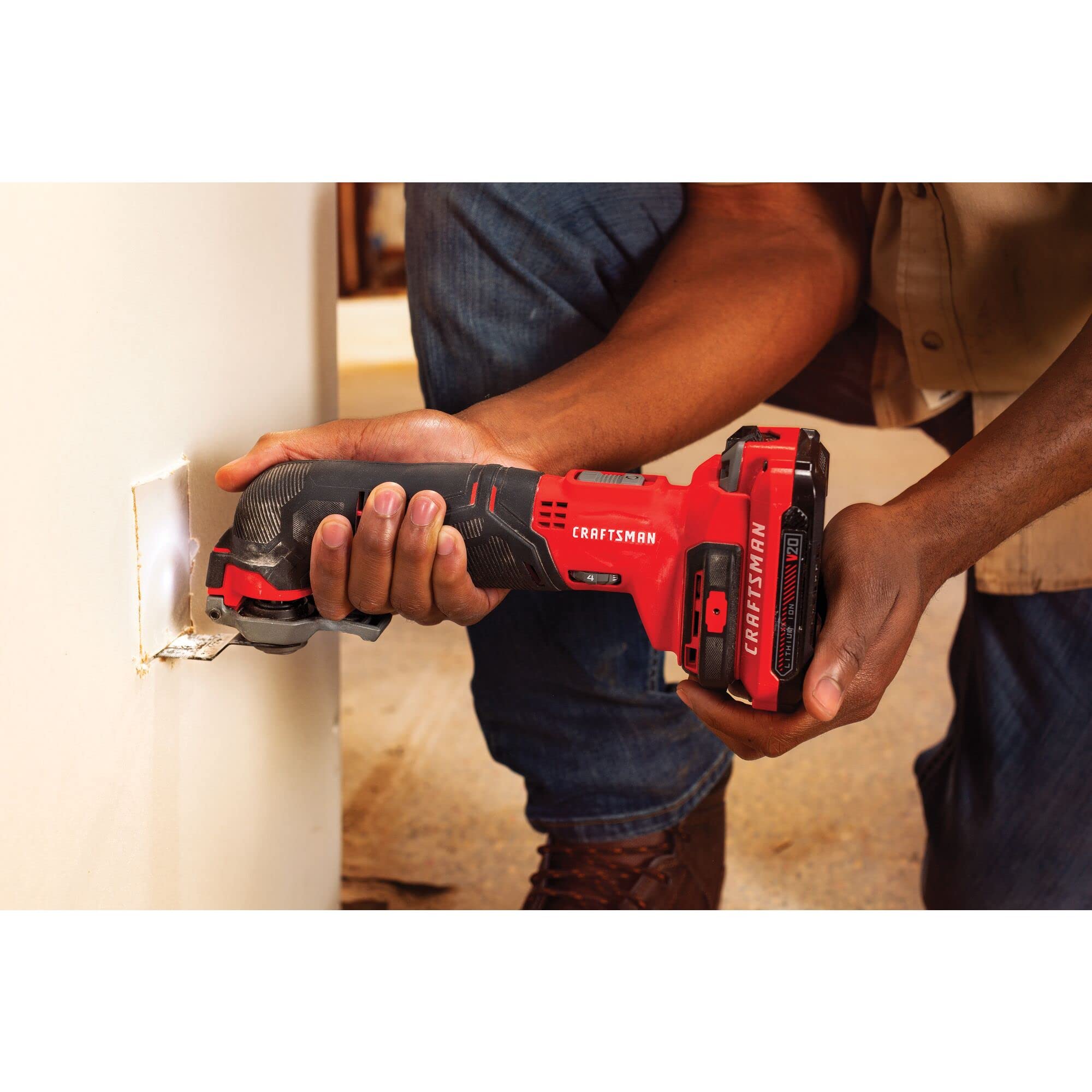 craftsman-v20-cordless-oscillating-tool-kit-cmce501d1-with-blades-sand-paper-bat image 8