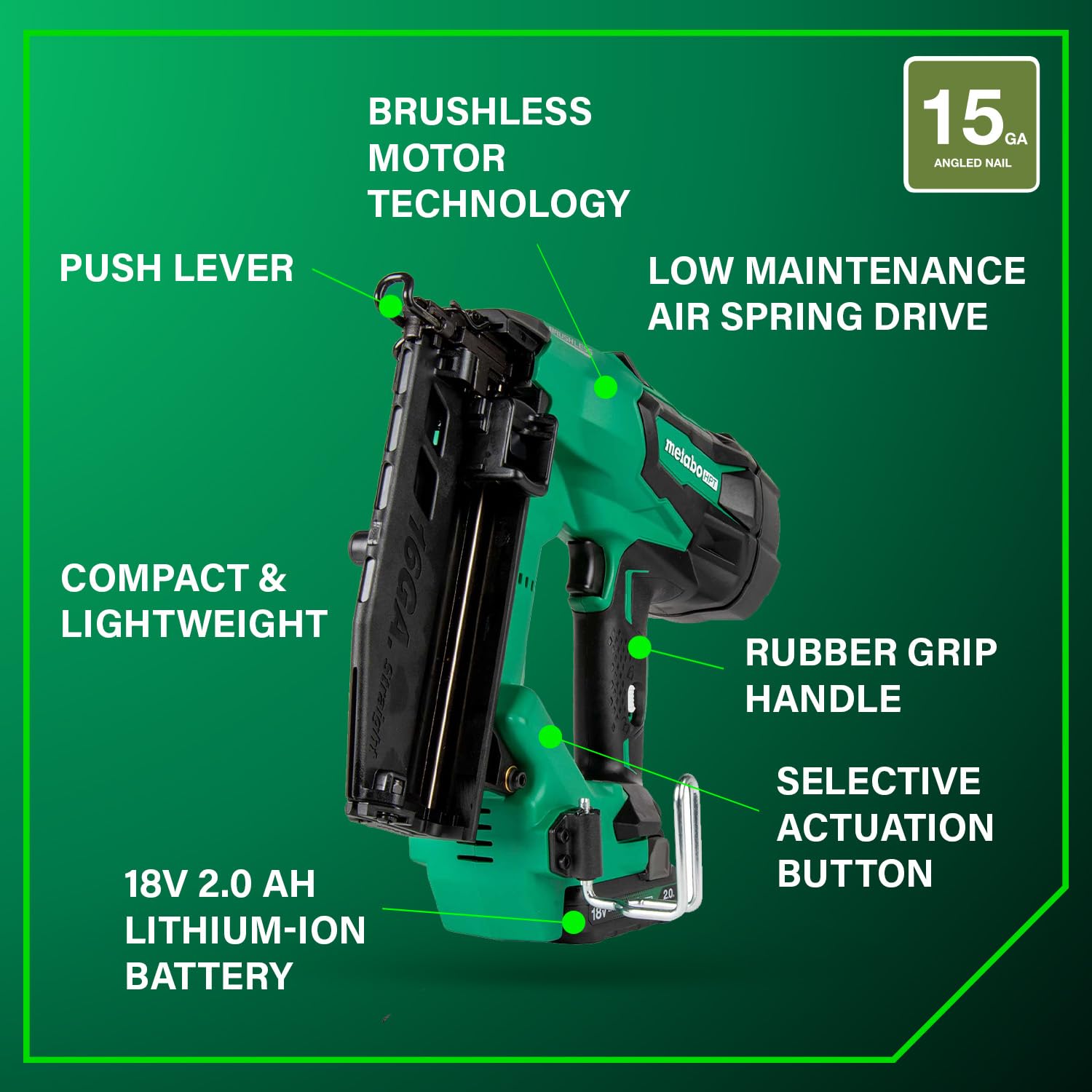 metabo-hpt-18v-multivolt-brushless-15-gauge-angled-finish-nailer-kit-nt1865dmast image 4