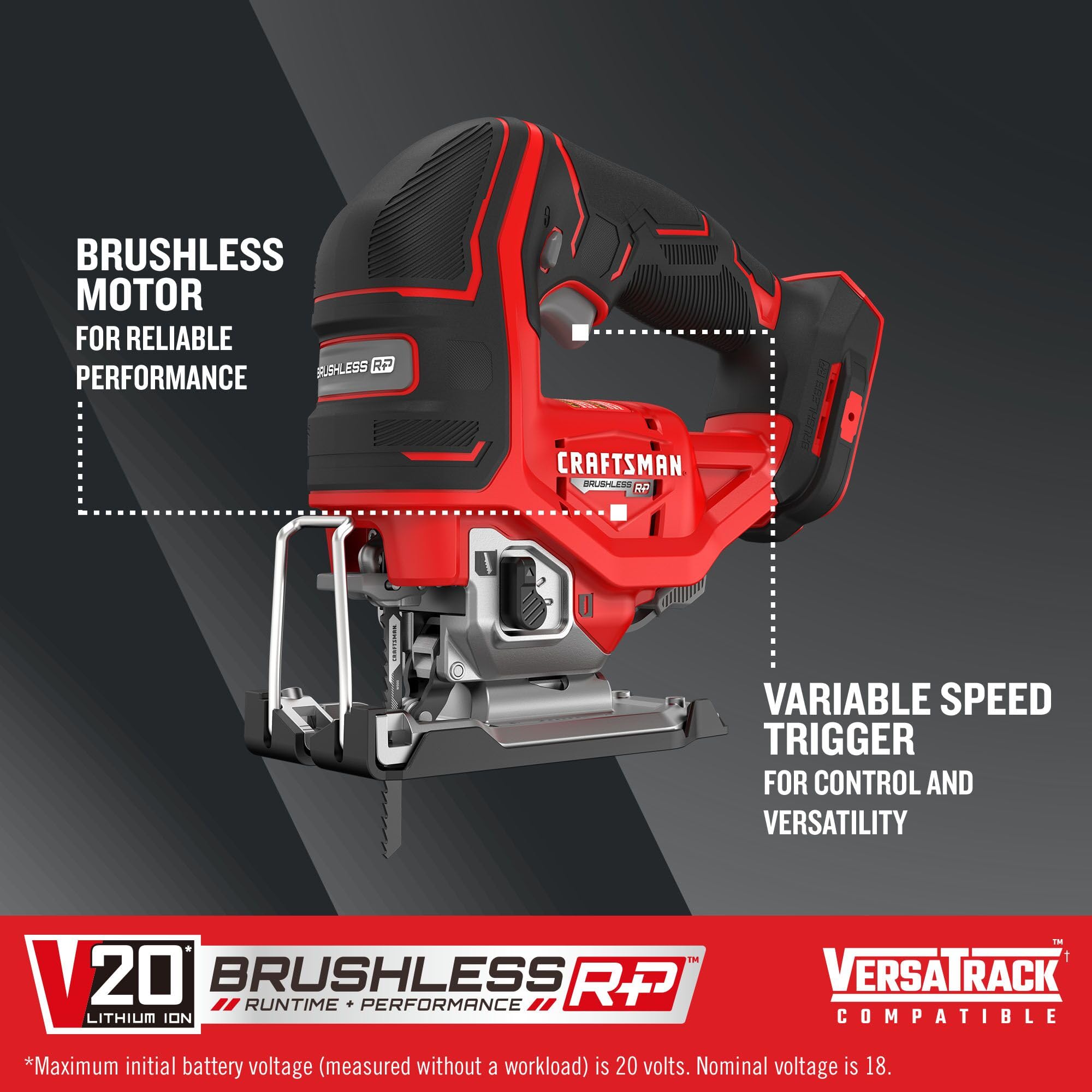 craftsman-v20-rp-cordless-jig-saw-cmcs650b-brushless-3-orbital-settings-bare-too image 3