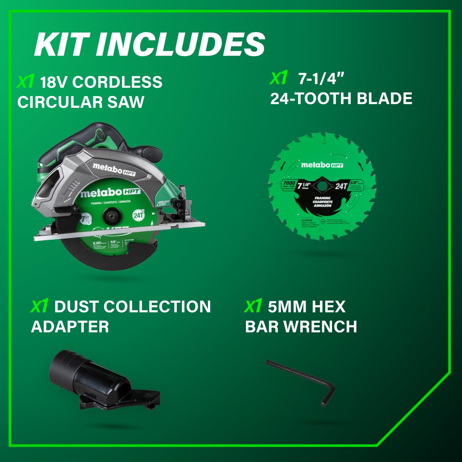 metabo-hpt-18v-multivolt-7-1-4-cordless-circular-saw-tool-only-c1807daq4 image 5