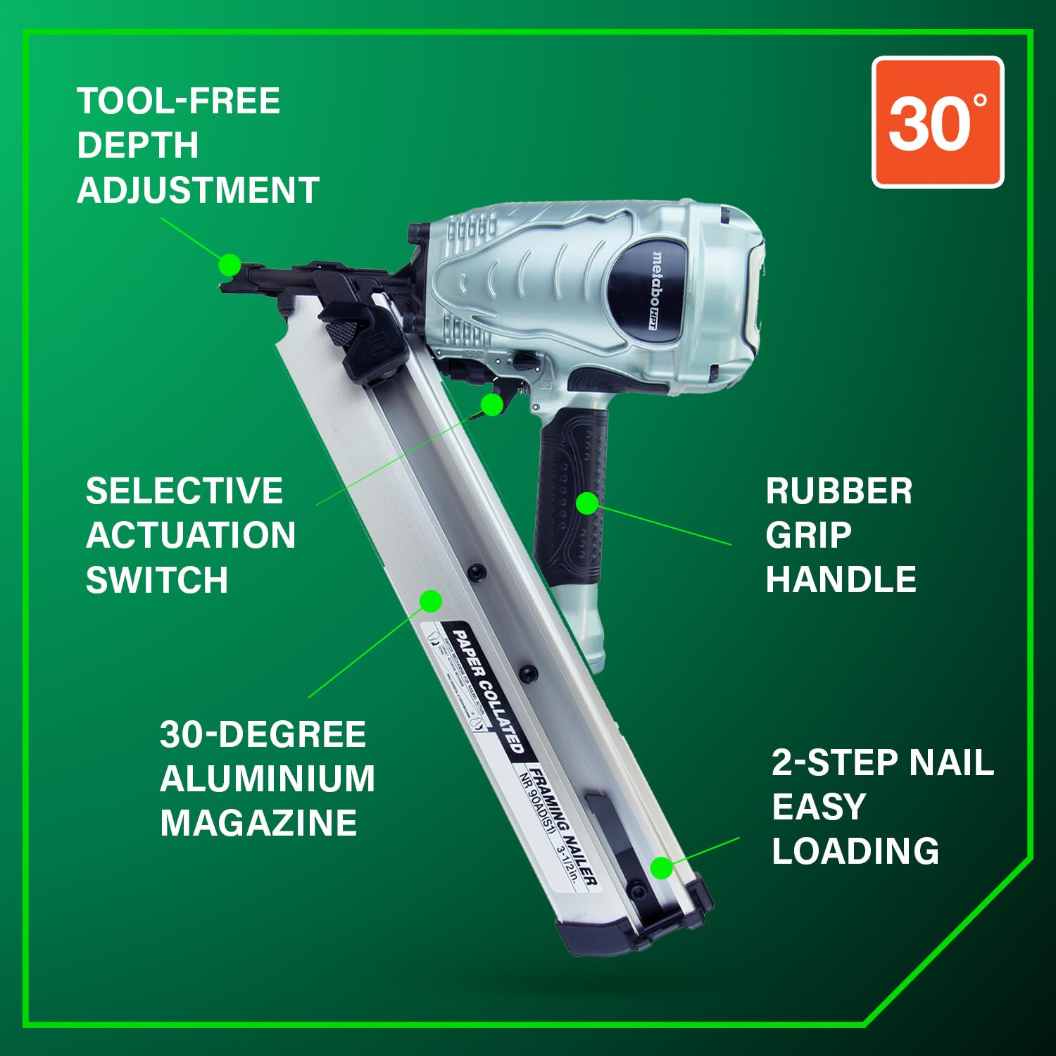 metabo-hpt-framing-nailer-30-paper-collated-nr90ads1-3-1-2-in-capacity-lightweig image 4