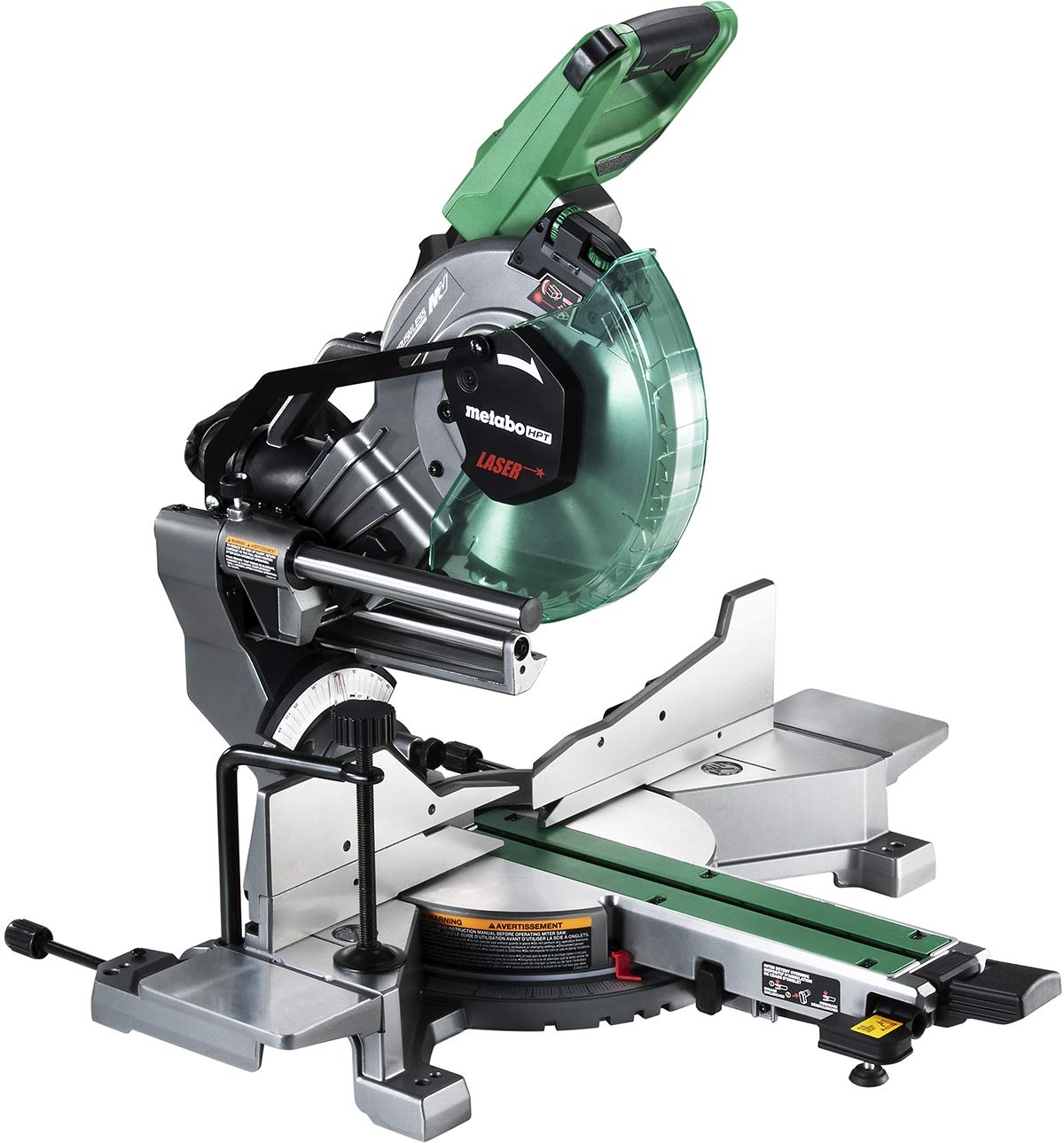 metabo-hpt-multivolt-36v-10-inch-dual-bevel-sliding-miter-saw-with-battery-charg image 1