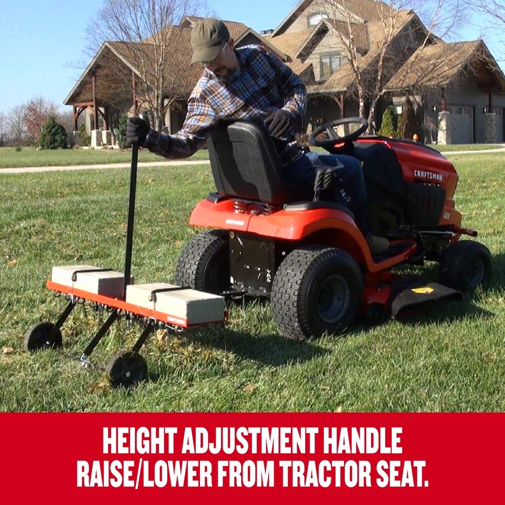 craftsman-cmxgzbf7124315-40-inch-tow-behind-lawn-dethatcher-with-20-durable-spri image 7