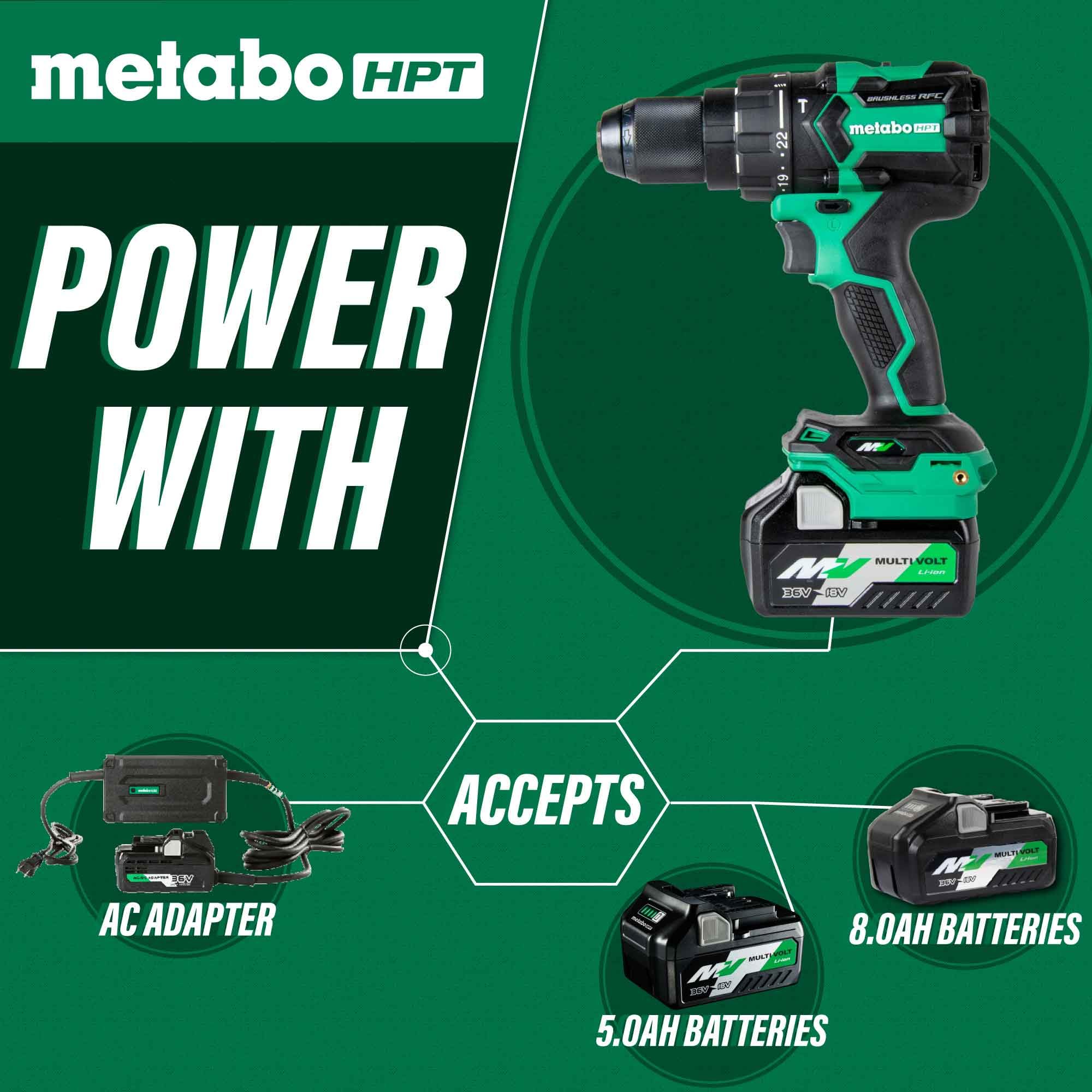 metabo-hpt-36v-multivolt-cordless-brushless-1-2-hammer-drill-kit-dv36dc-most-pow image 3