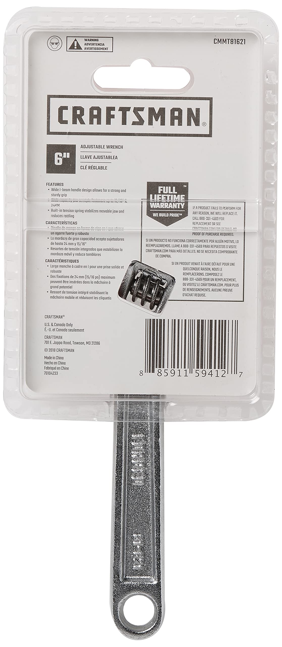 craftsman-cmmt81621-6-inch-adjustable-wrench-with-chrome-finish image 3