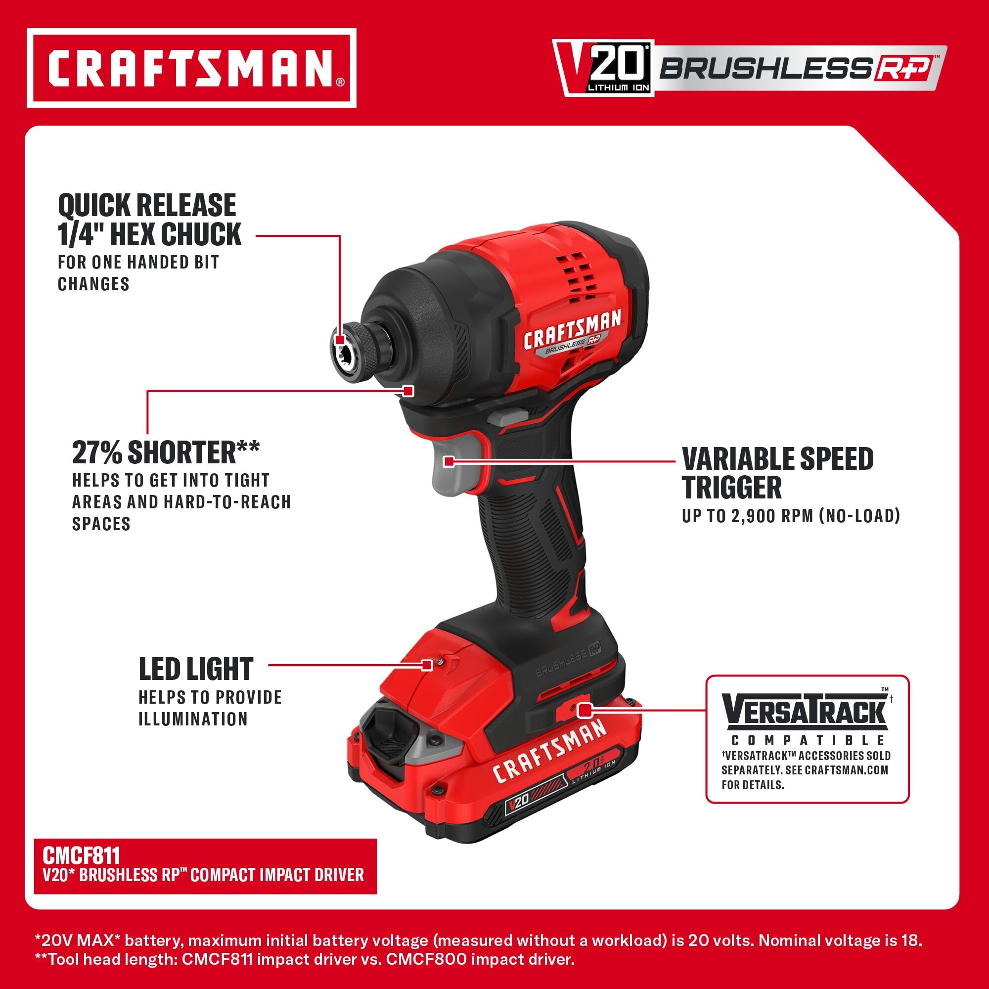 craftsman-v20-brushless-rp-compact-2-tool-combo-kit-drill-driver-impact-driver-w image 7