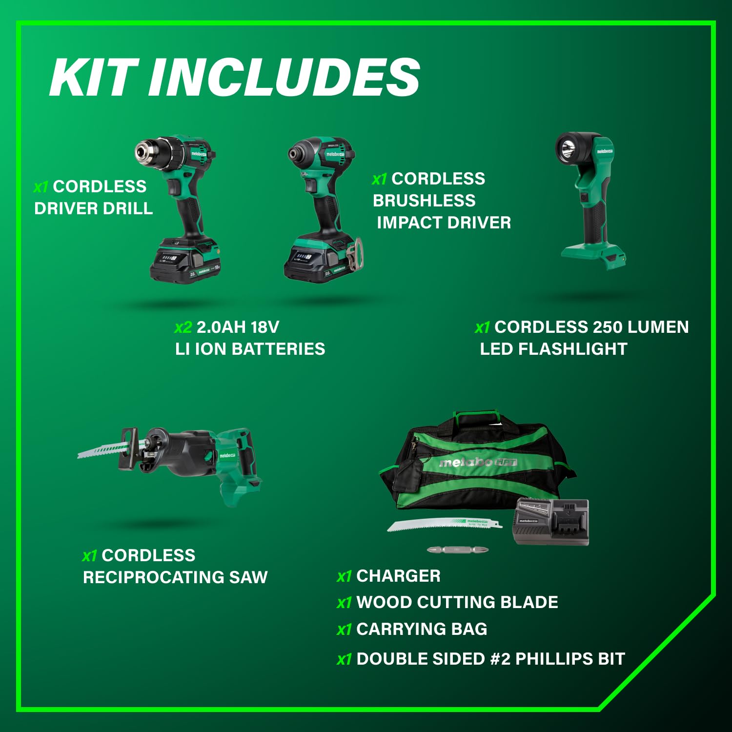 metabo-hpt-18v-multivolt-cordless-combo-kit-kc18dex4-drill-impact-driver-recipro image 7