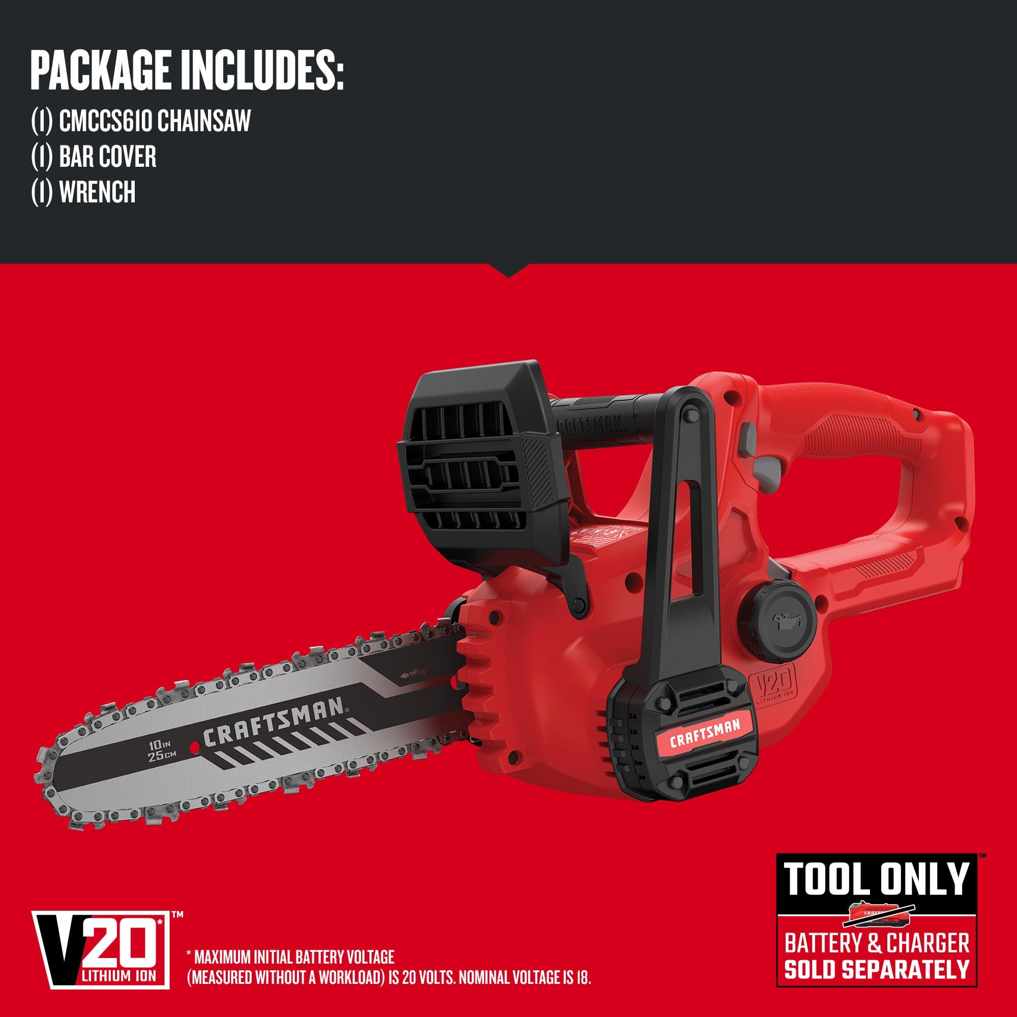 craftsman-v20-cordless-10-inch-mini-chainsaw-bare-tool-only-cmccs610b image 3