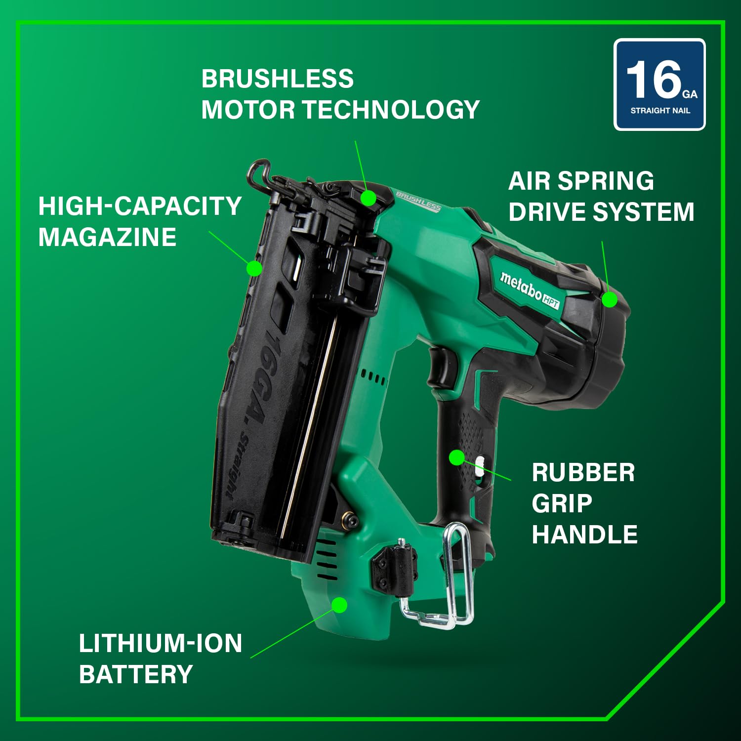 metabo-hpt-18v-multivolt-brushless-cordless-finish-nailer-kit-nt1865dmst-16-gaug image 4