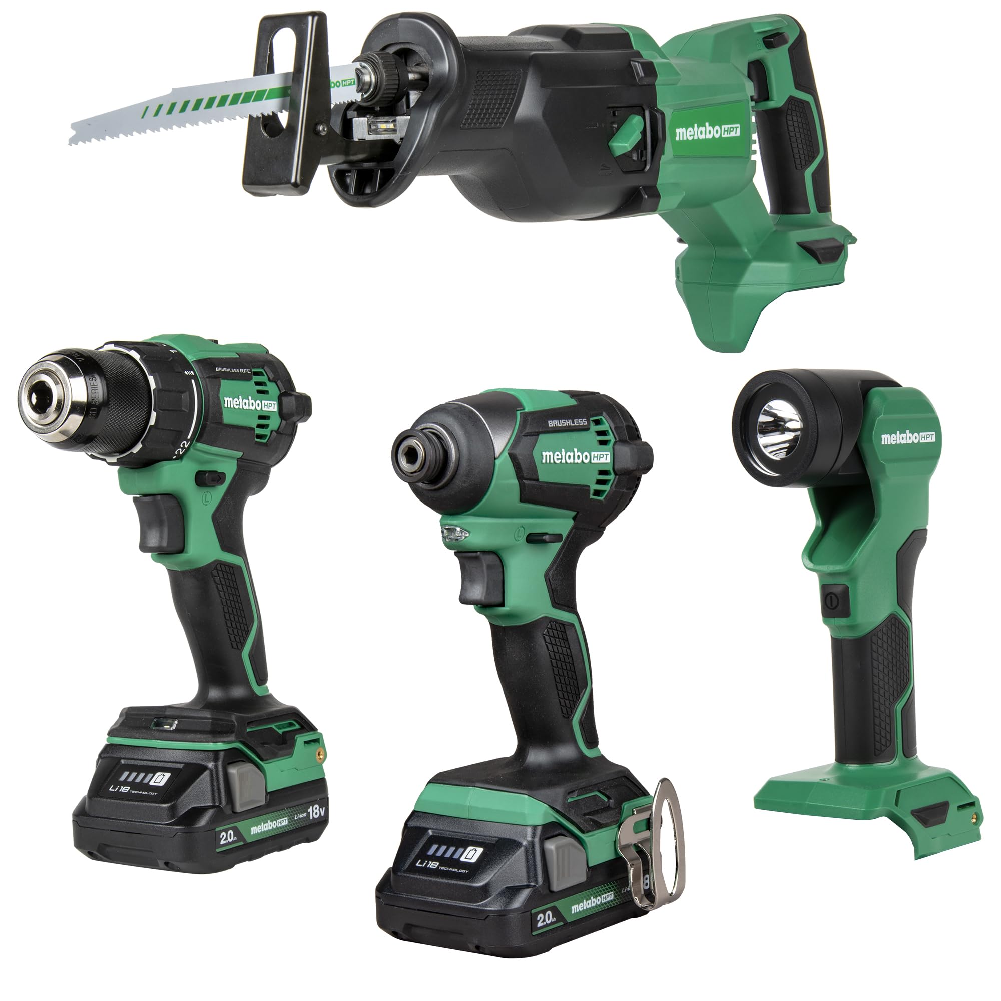 metabo-hpt-18v-multivolt-cordless-combo-kit-kc18dex4-drill-impact-driver-recipro image 2
