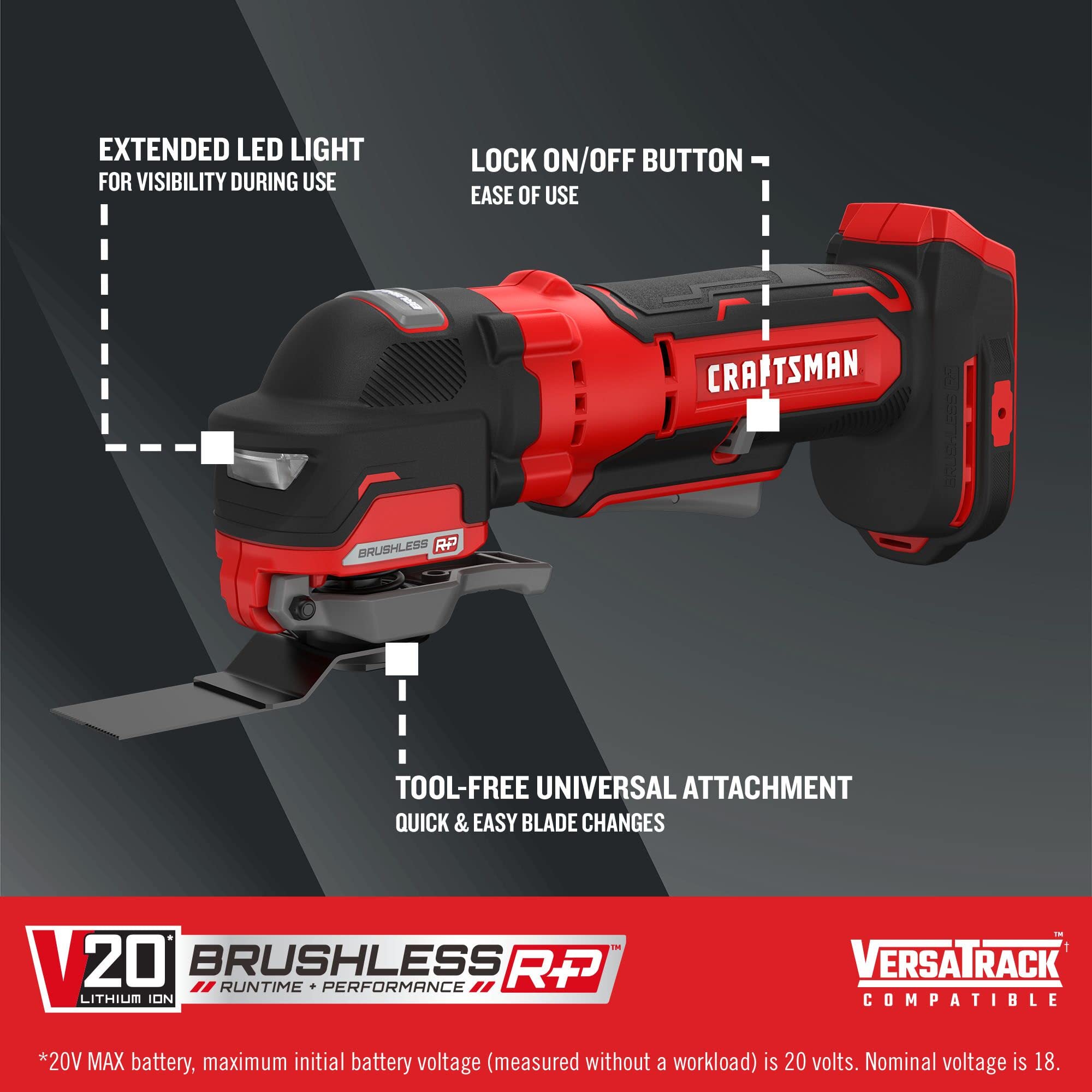 craftsman-v20-brushless-cordless-oscillating-multi-tool-bare-tool-cmce565b image 2
