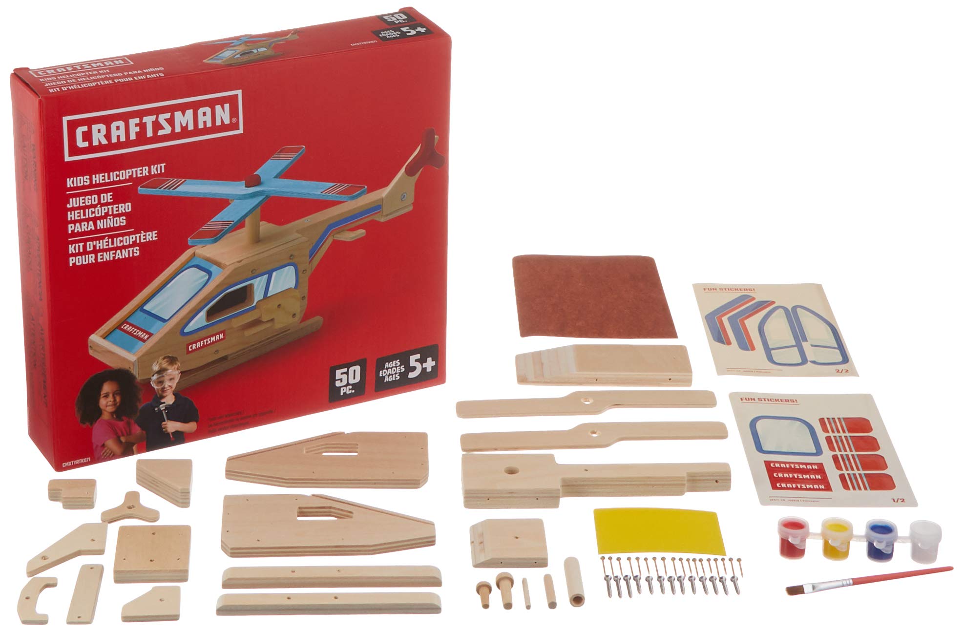 craftsman-helicopter-diy-wood-craft-kit-build-paint-and-play-eco-friendly-for-ki image 1