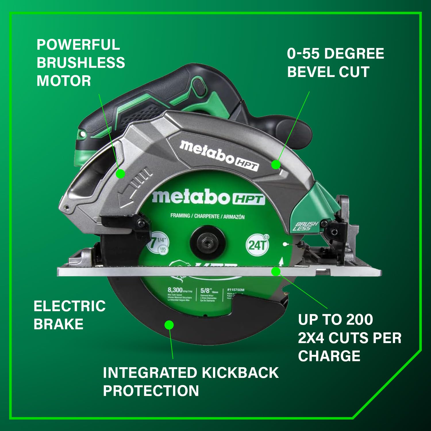 metabo-hpt-18v-multivolt-7-1-4-cordless-circular-saw-tool-only-c1807daq4 image 4