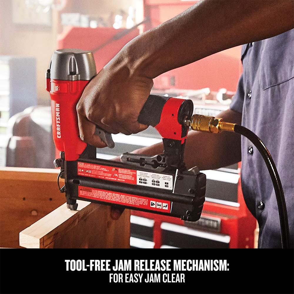craftsman-18ga-brad-nailer-pneumatic-nail-gun-cmpbn18k-maintenance-free-tool-fre image 5